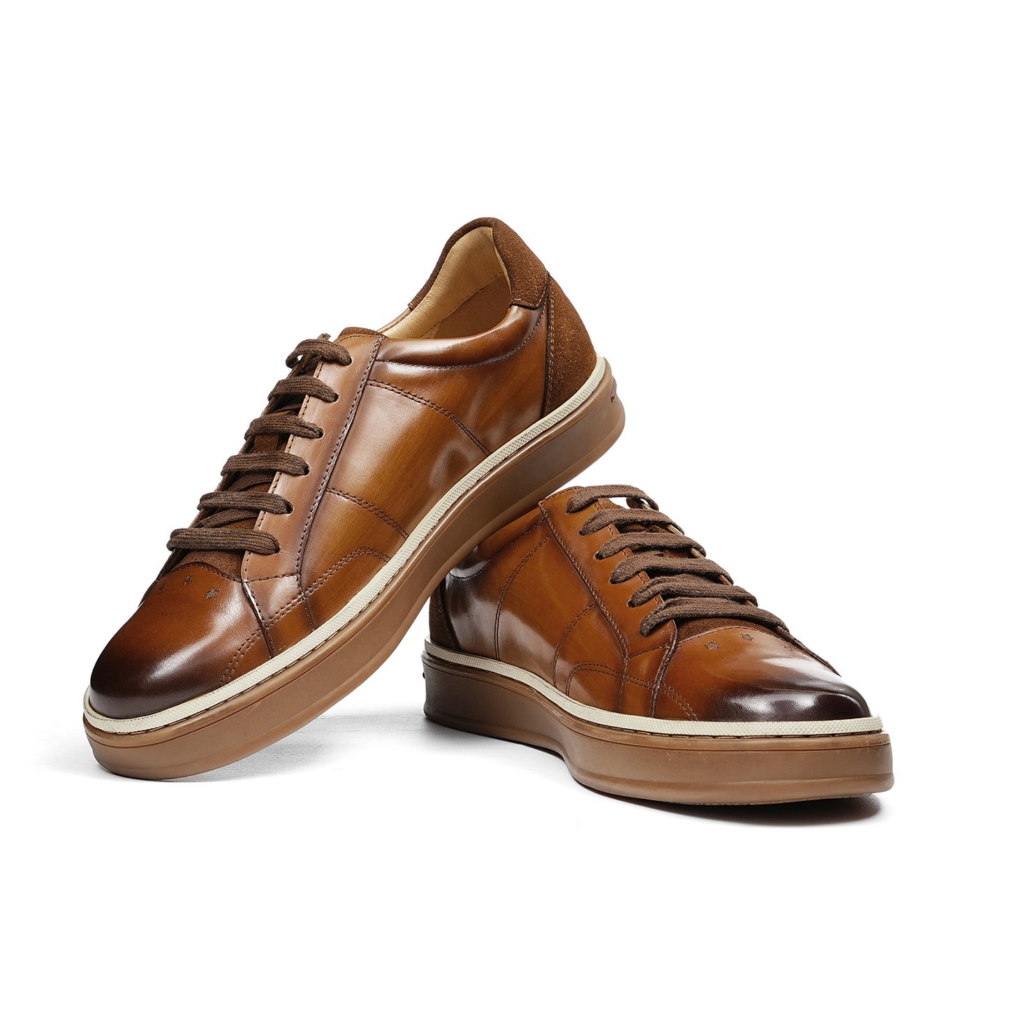 Men's Sneakers | Two-Tone Wash & Perforated Patten Detail