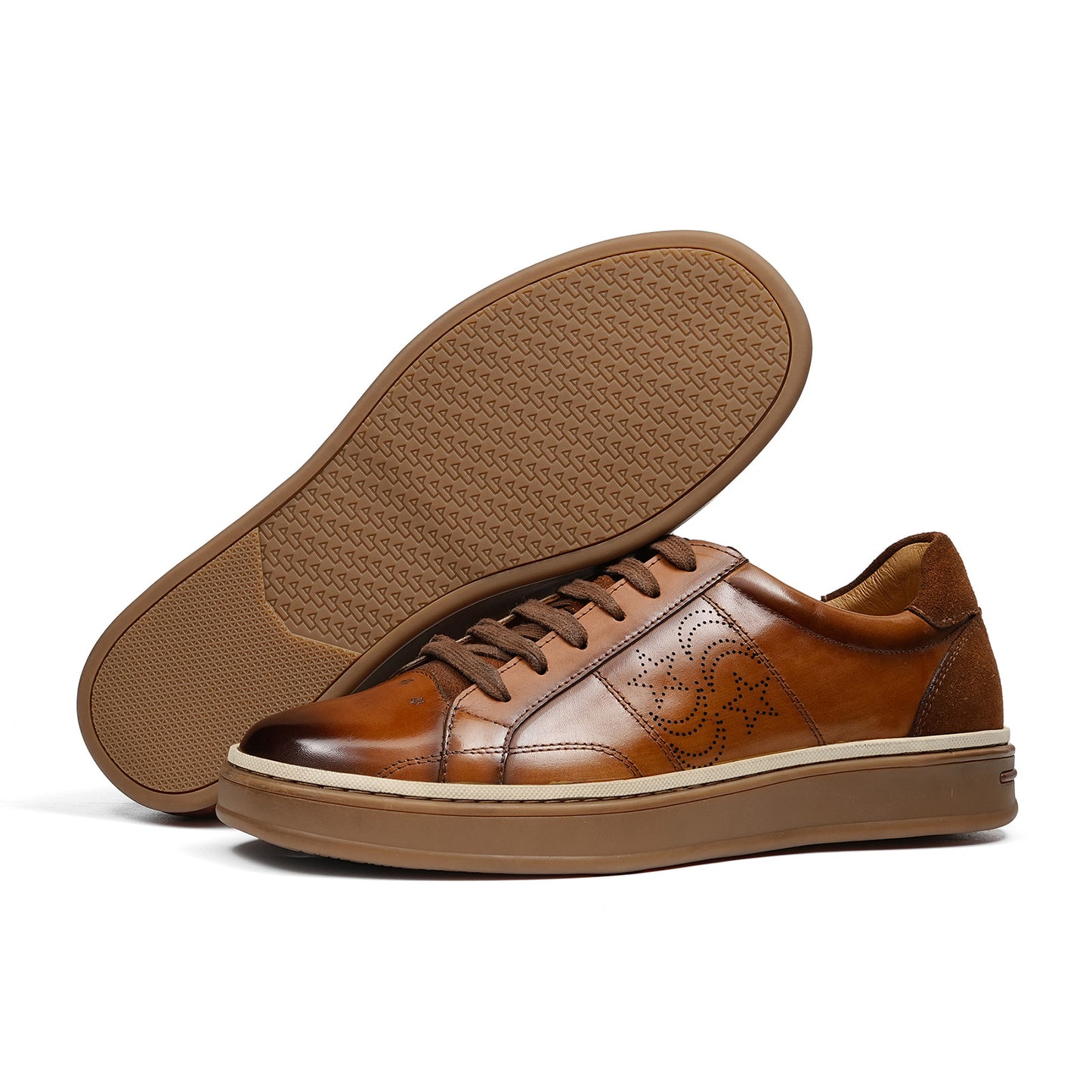 Men's Sneakers | Two-Tone Wash & Perforated Patten Detail