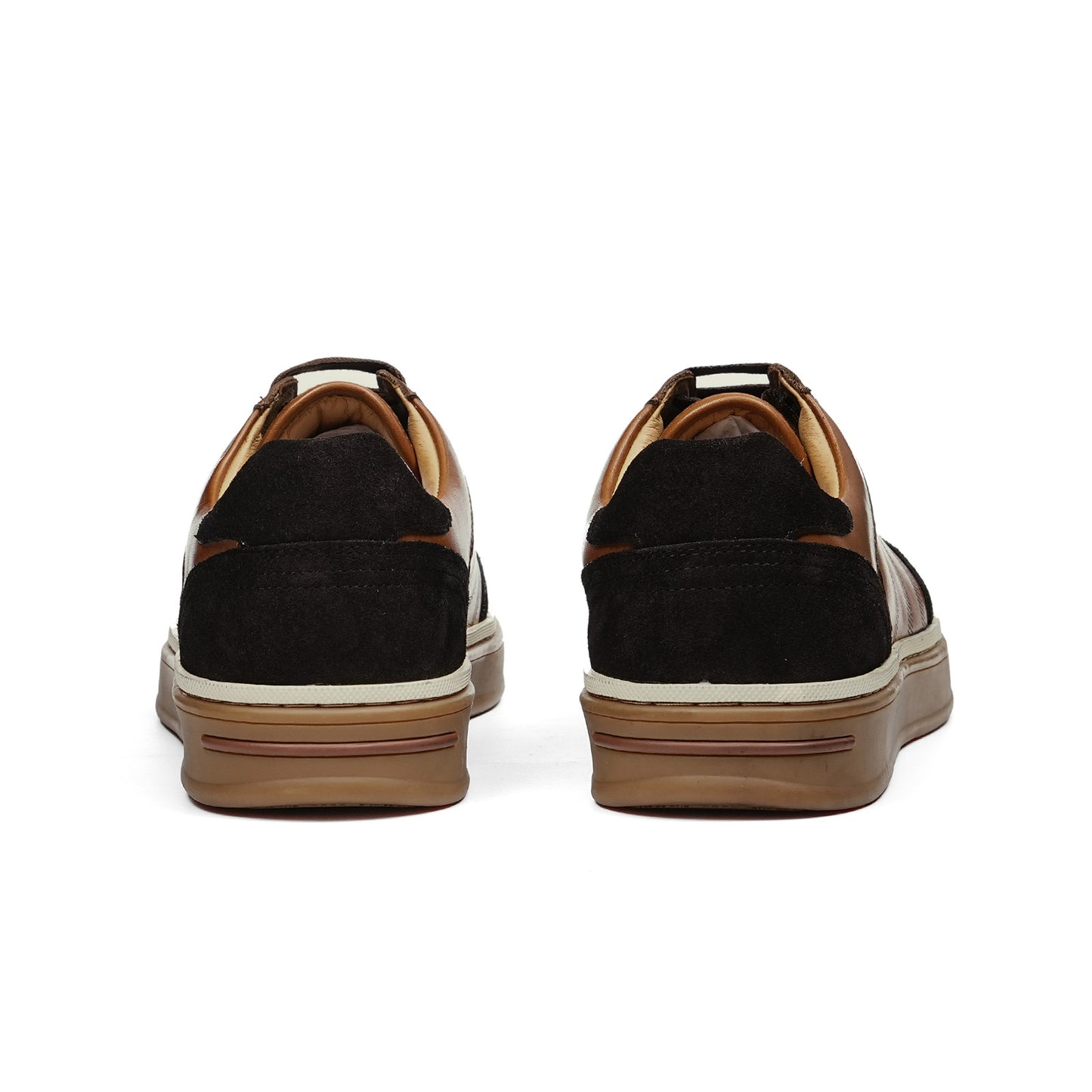 Men's Sneakers | Perforated Stripes & Contrast Heel