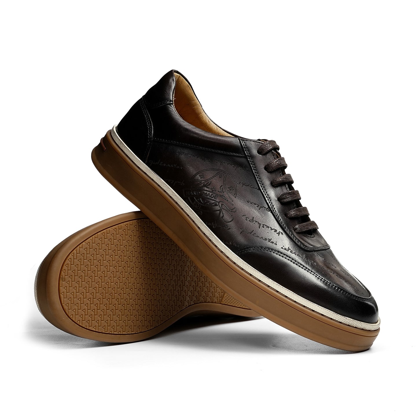 Men's Sneakers | Handwritten Heritage Embossed Details & Moc-Toe