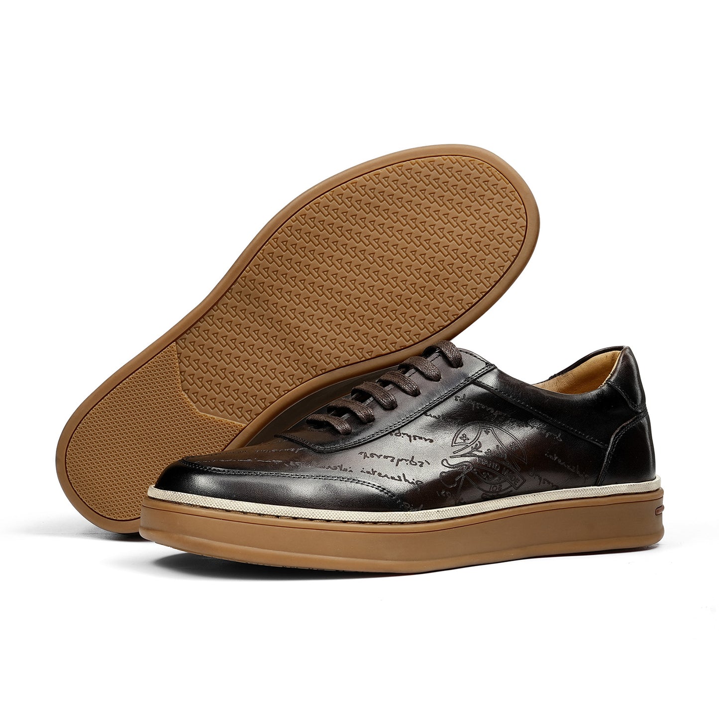 Men's Sneakers | Handwritten Heritage Embossed Details & Moc-Toe