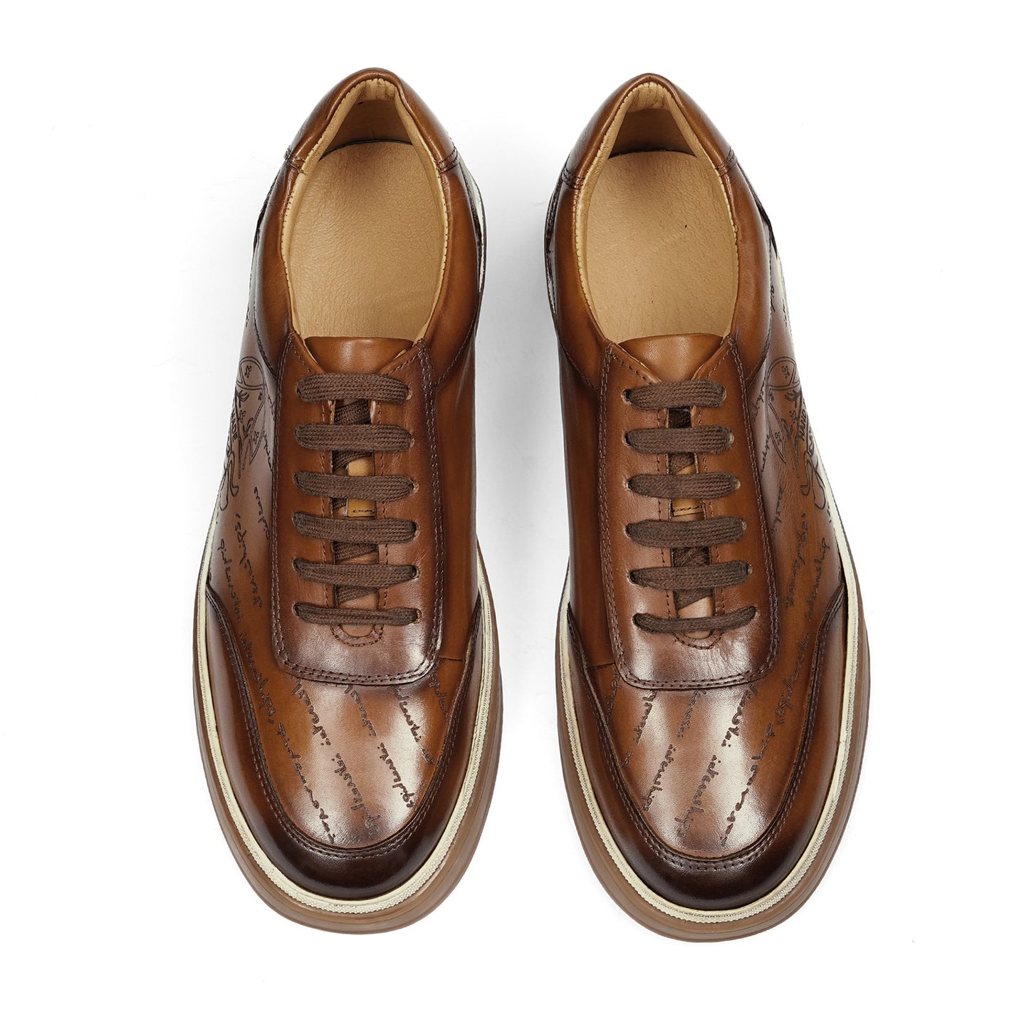Men's Sneakers | Handwritten Heritage Embossed Details & Moc-Toe