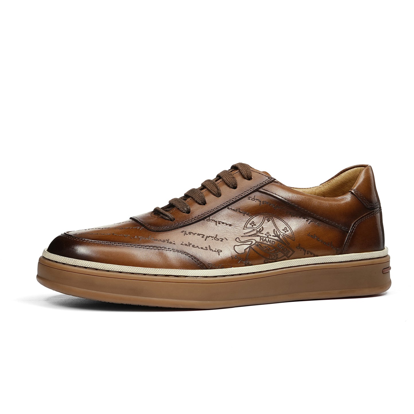 Men's Sneakers | Handwritten Heritage Embossed Details & Moc-Toe