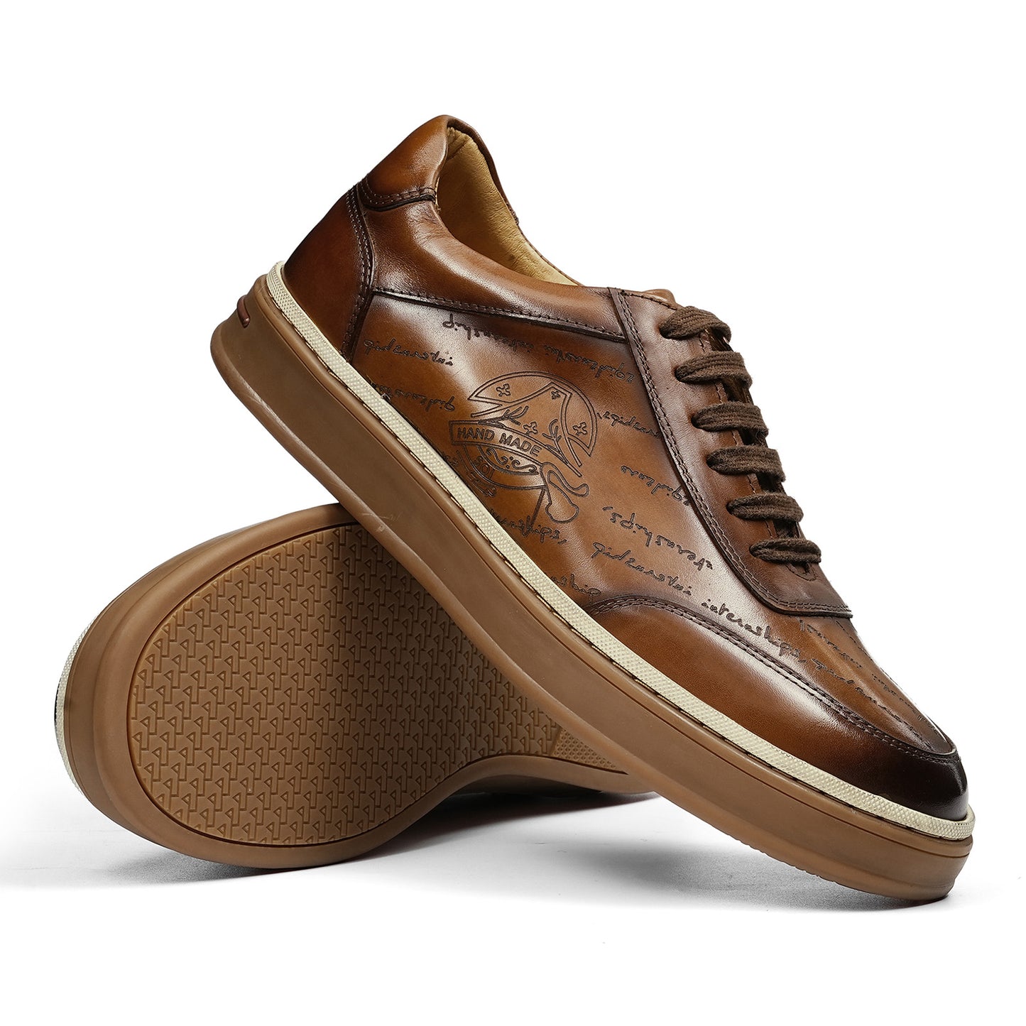 Men's Sneakers | Handwritten Heritage Embossed Details & Moc-Toe
