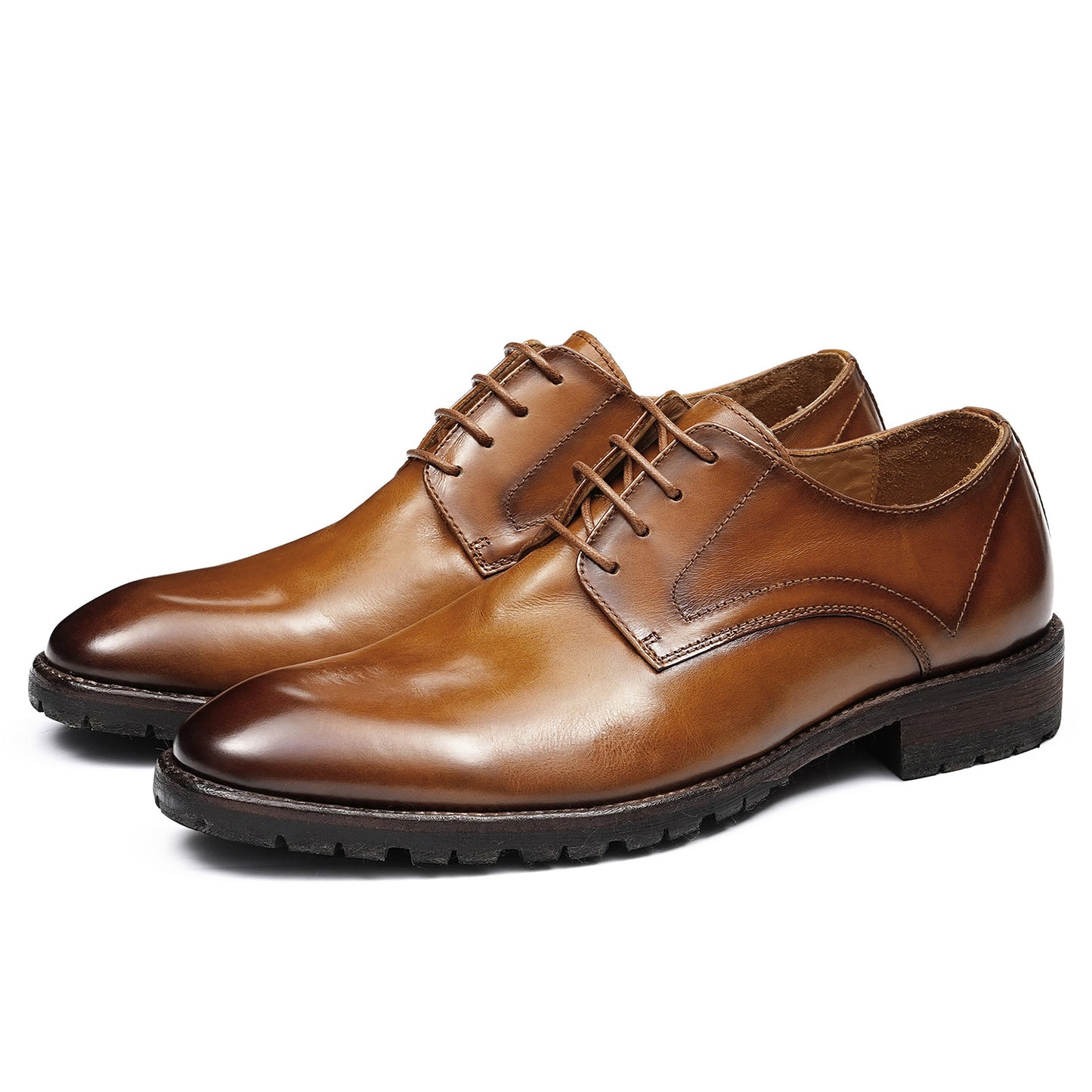Classic Men's Derby Shoes Design with Rounded Toe for Everyday Sophistication