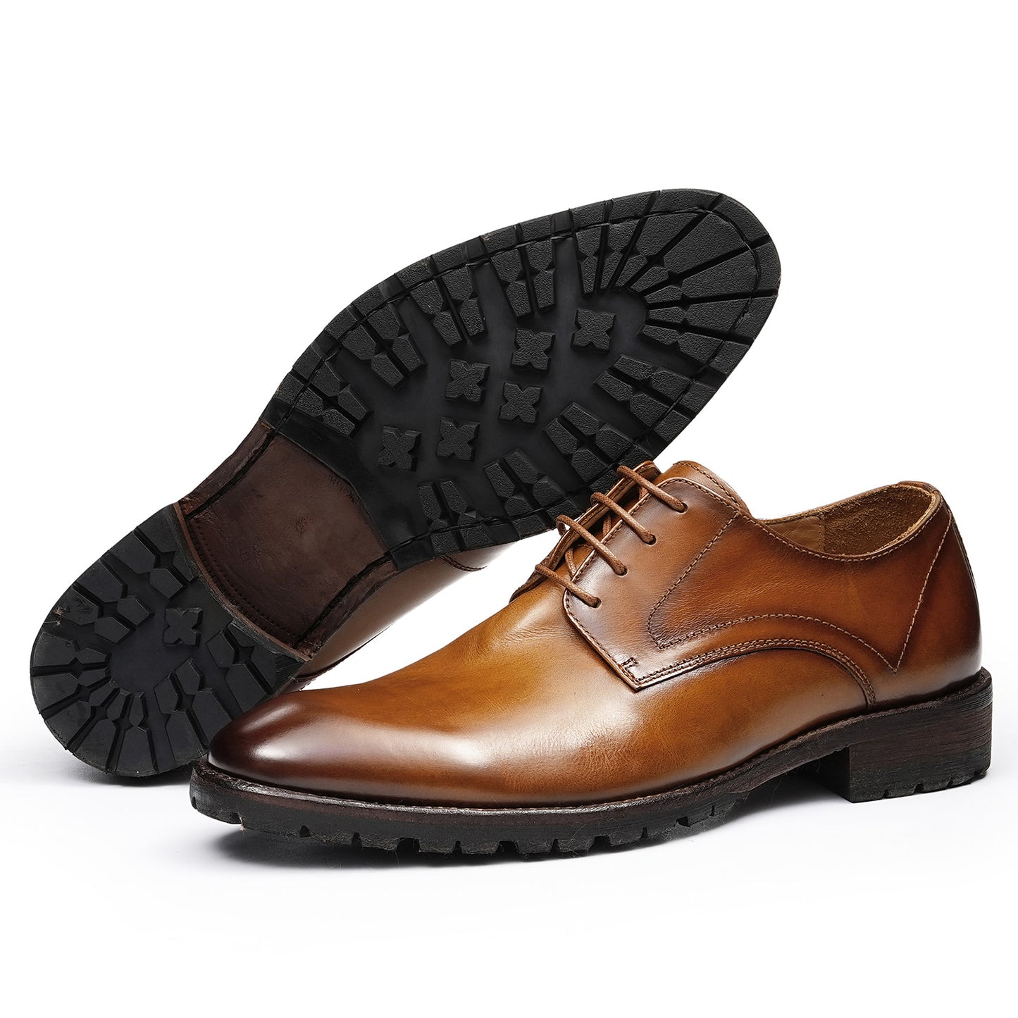 Classic Men's Derby Shoes Design with Rounded Toe for Everyday Sophistication