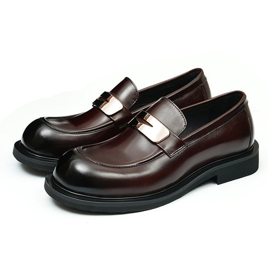 Calfskin Horsebit Loafers Shoes Large Toe