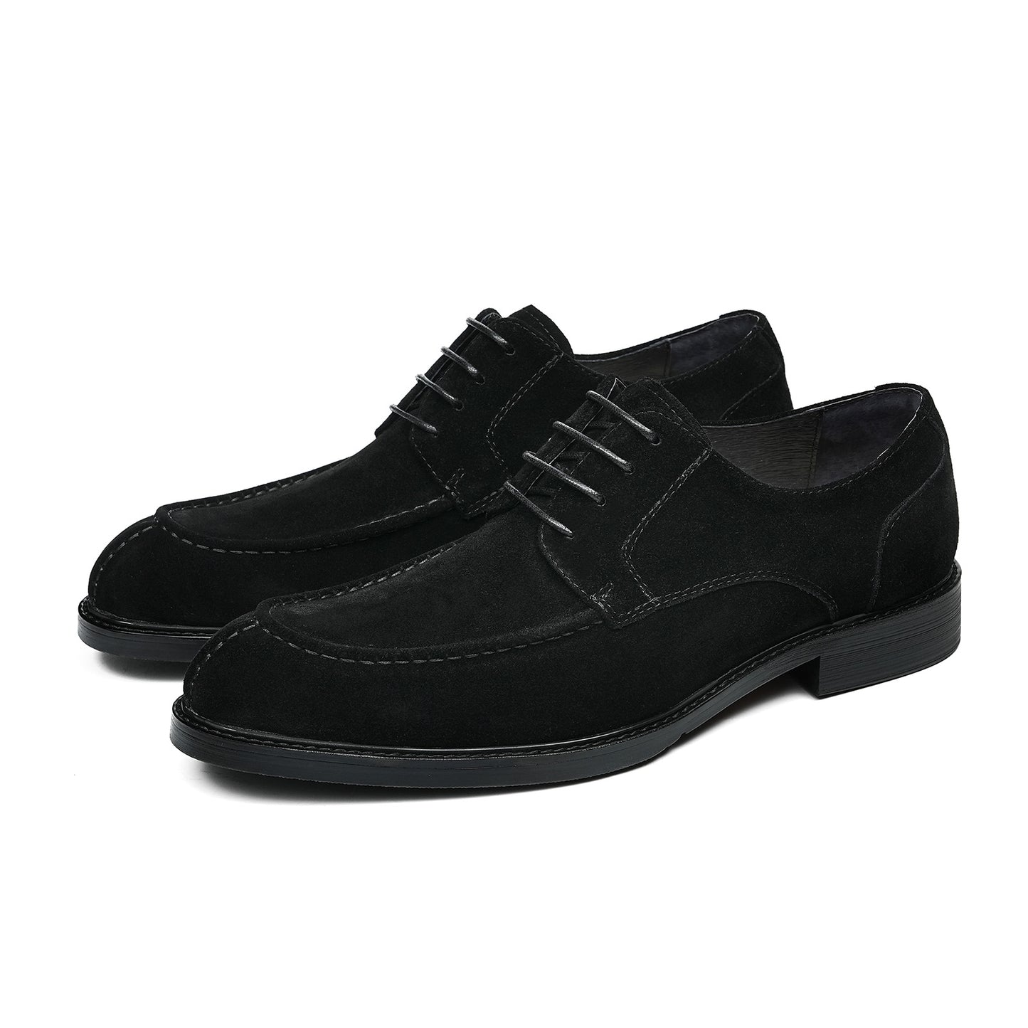 Men's Suede Derby Shoes | Contrast Sole and Classic Lacing