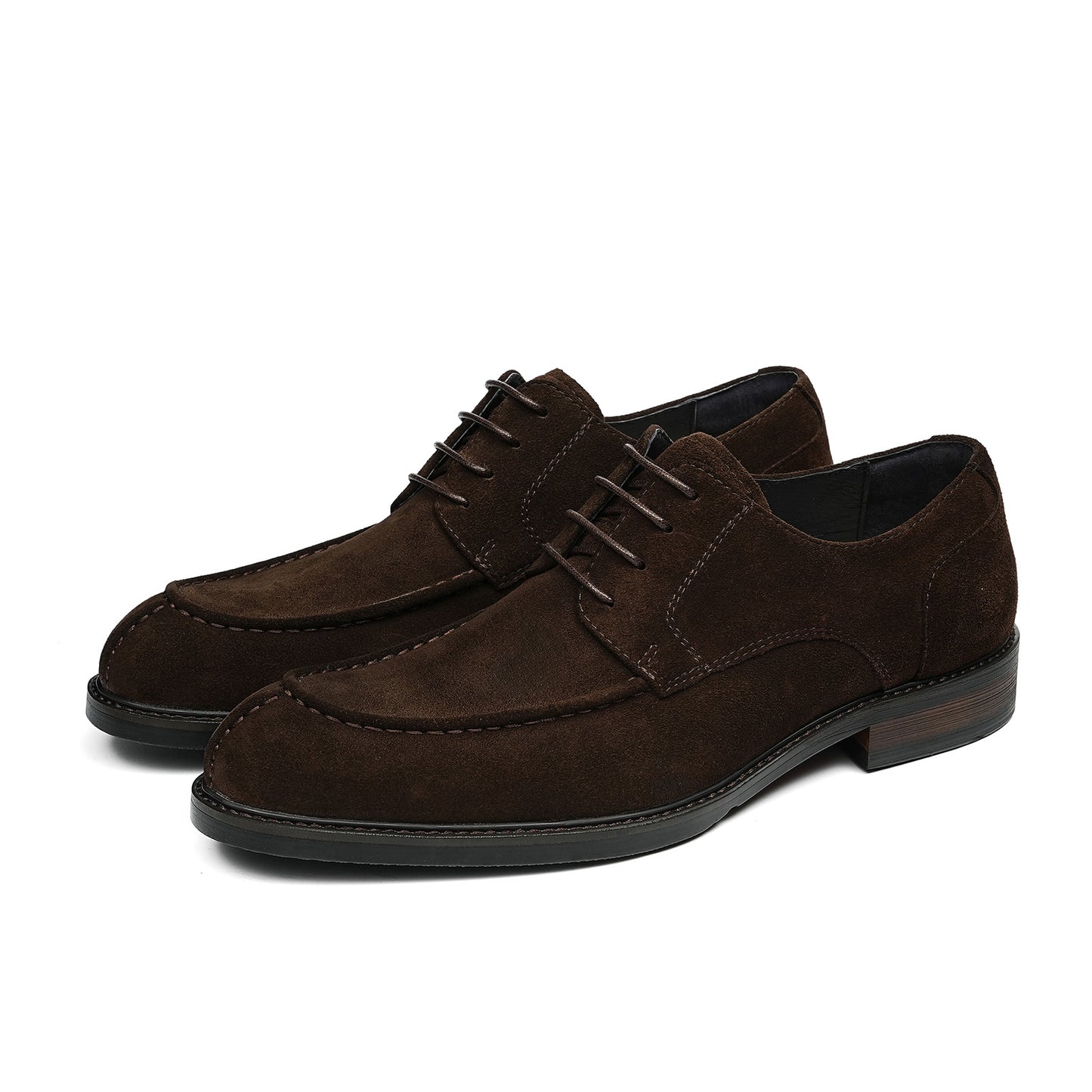 Men's Suede Derby Shoes | Contrast Sole and Classic Lacing