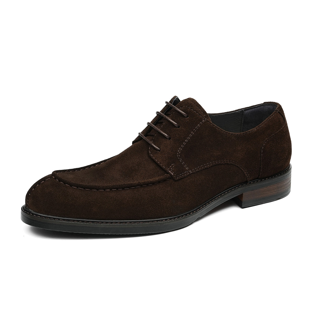 Men's Suede Derby Shoes | Contrast Sole and Classic Lacing