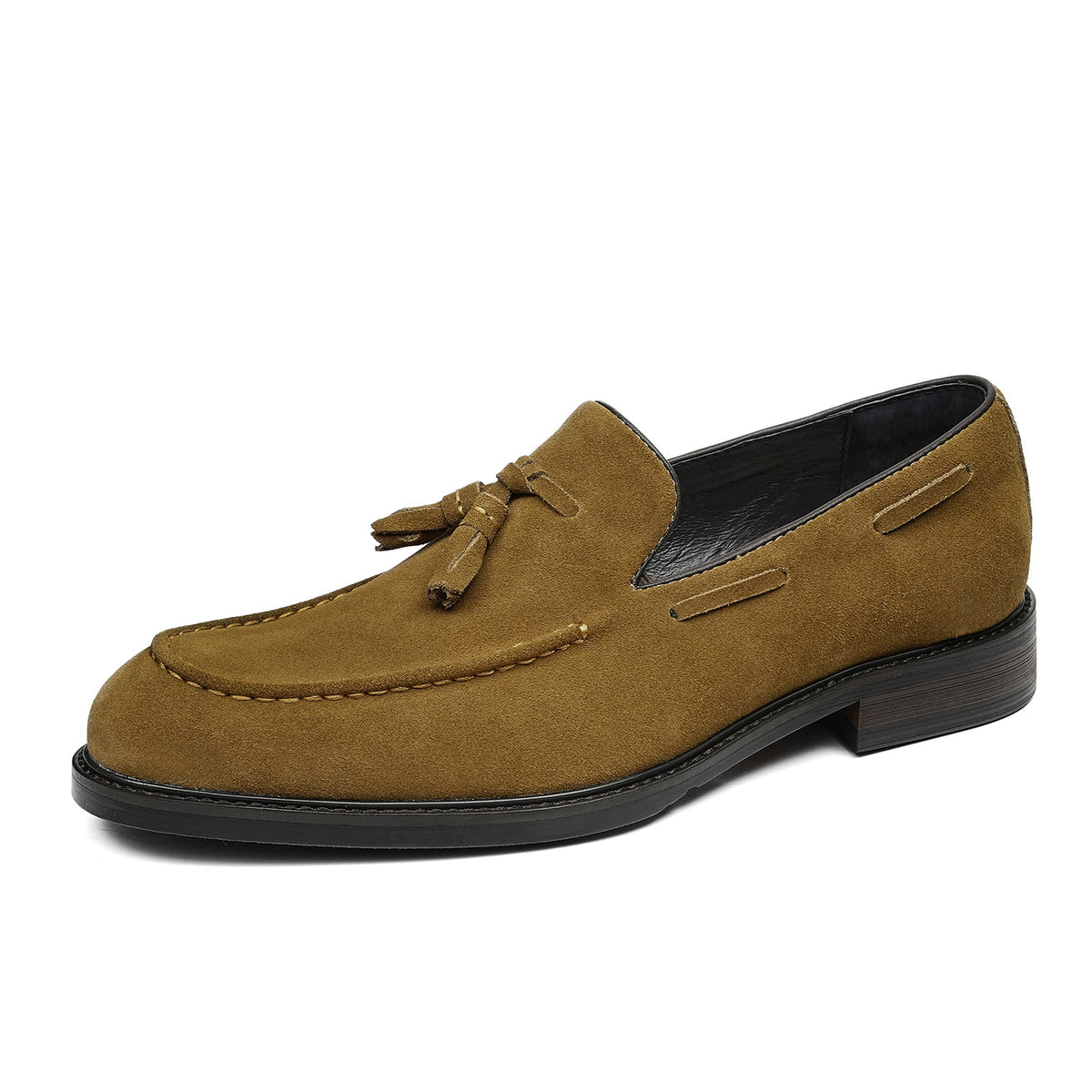Men's Tassel Loafers| with Rubber Sole & Moc-Toe Styling