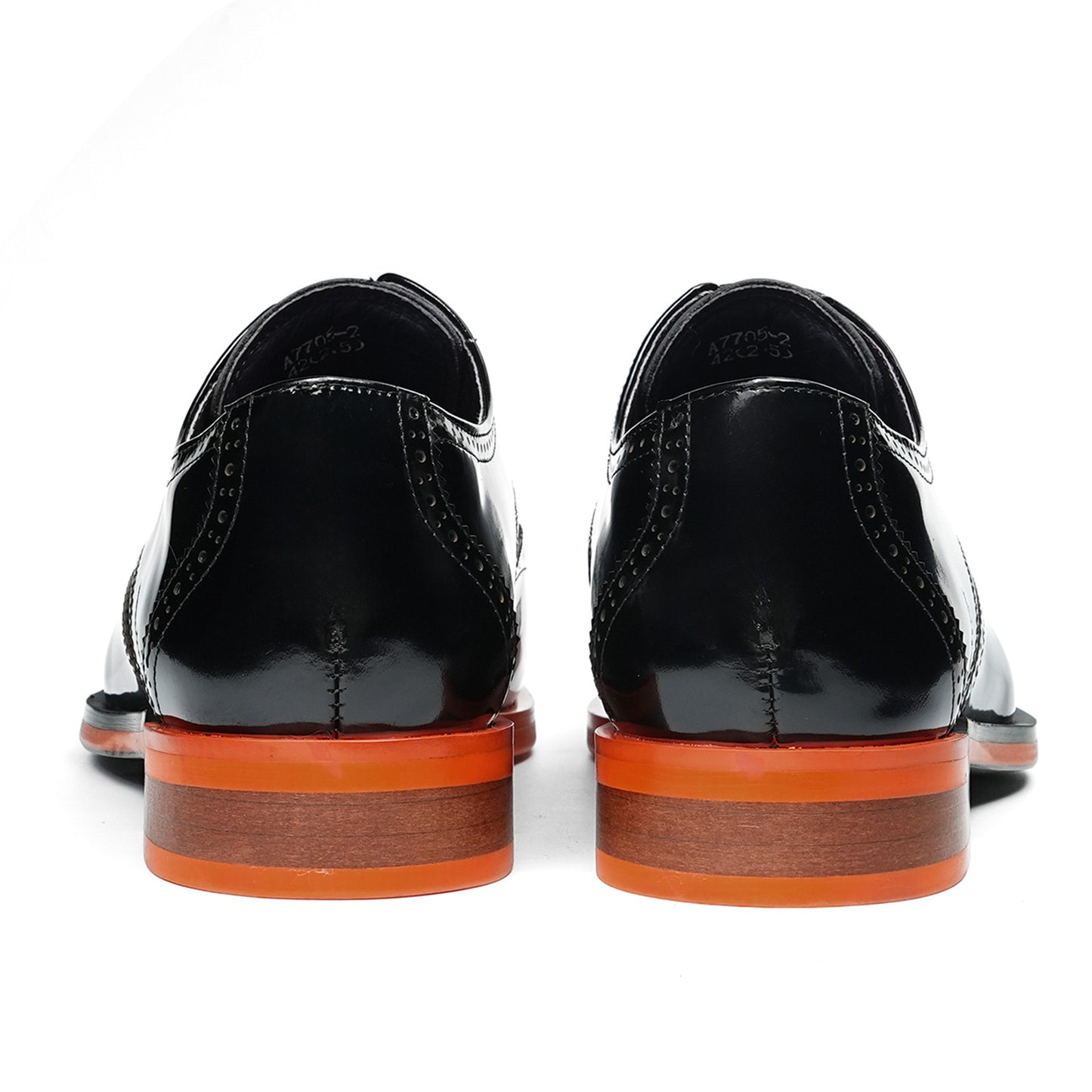 Men's Wingtip Dress Shoes with Bold Sole & Intricate Perforations