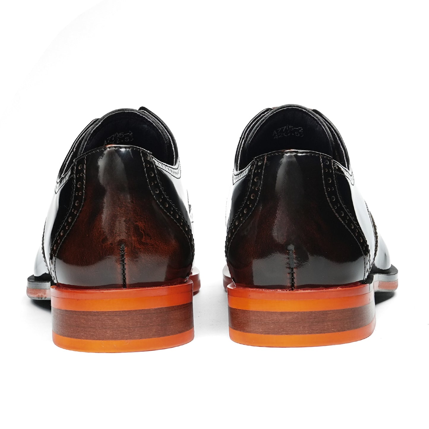 Men's Wingtip Dress Shoes with Bold Sole & Intricate Perforations