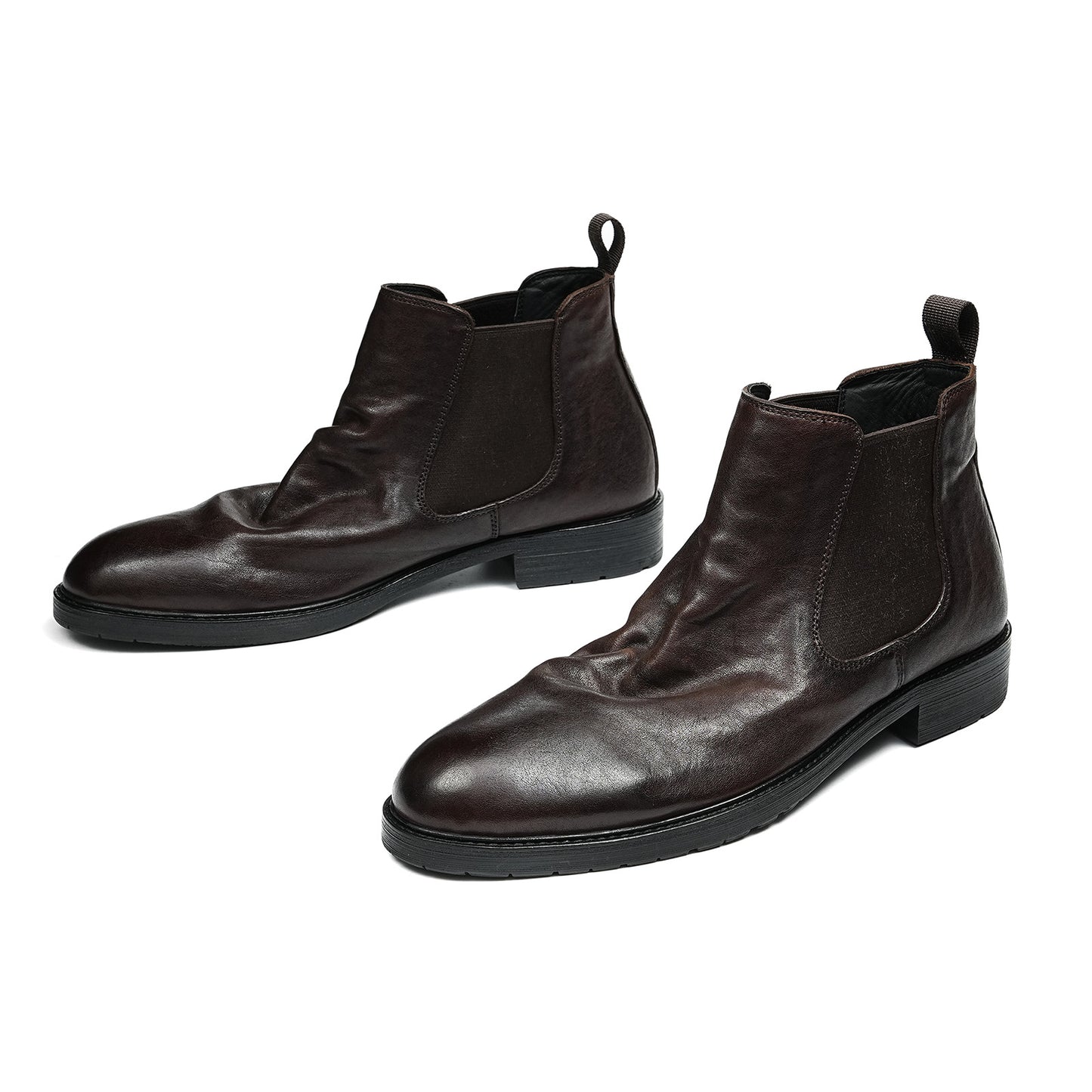 Men's Chelsea Boots Distressed | Elastic Side & Pull Tab