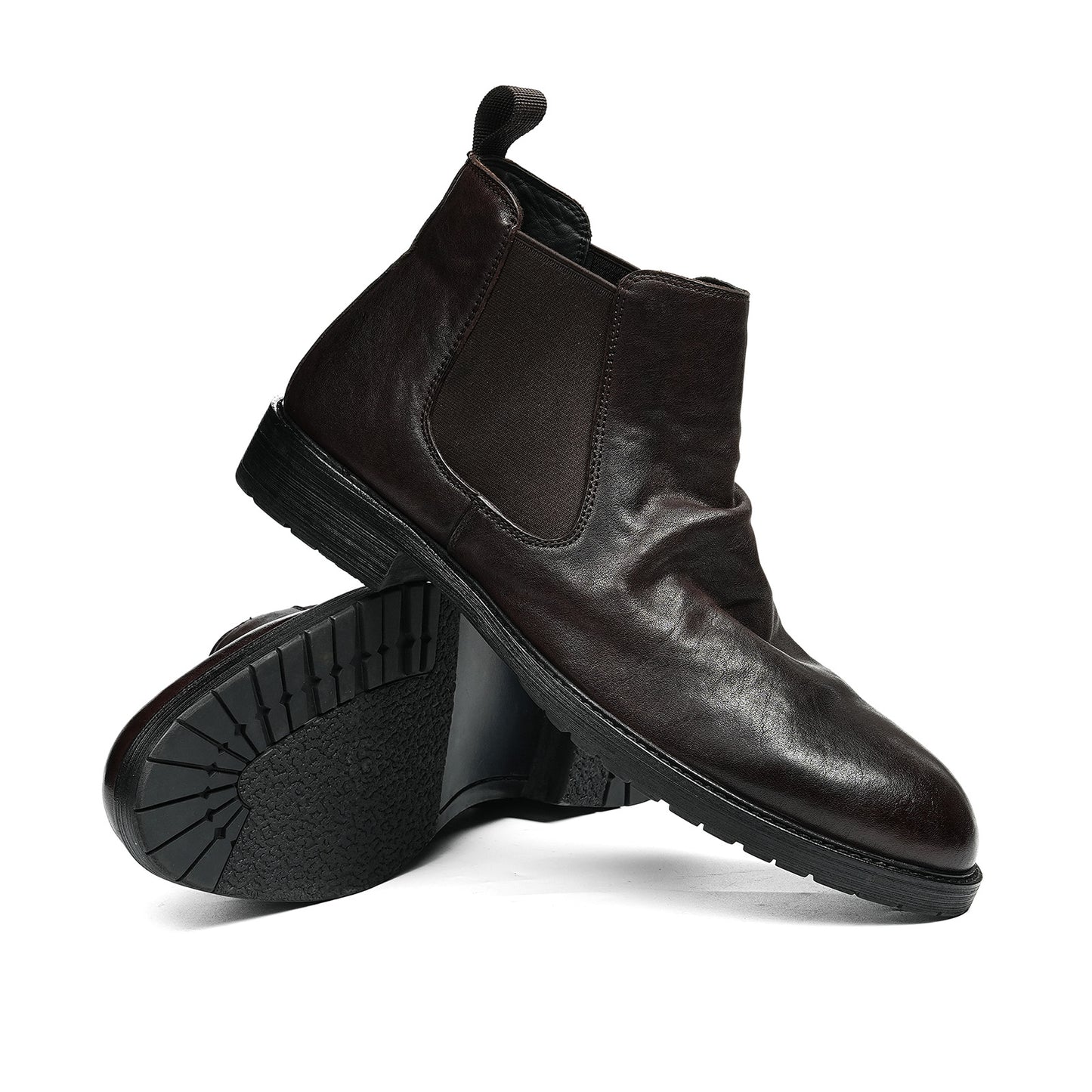 Men's Chelsea Boots Distressed | Elastic Side & Pull Tab