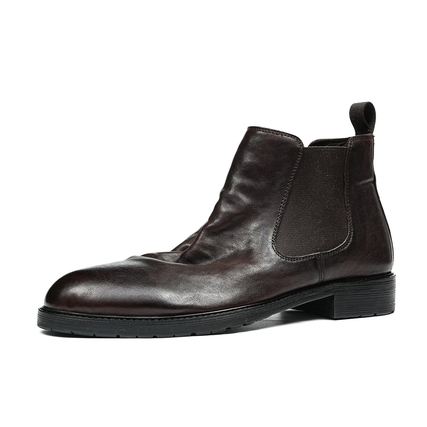 Men's Chelsea Boots Distressed | Elastic Side & Pull Tab