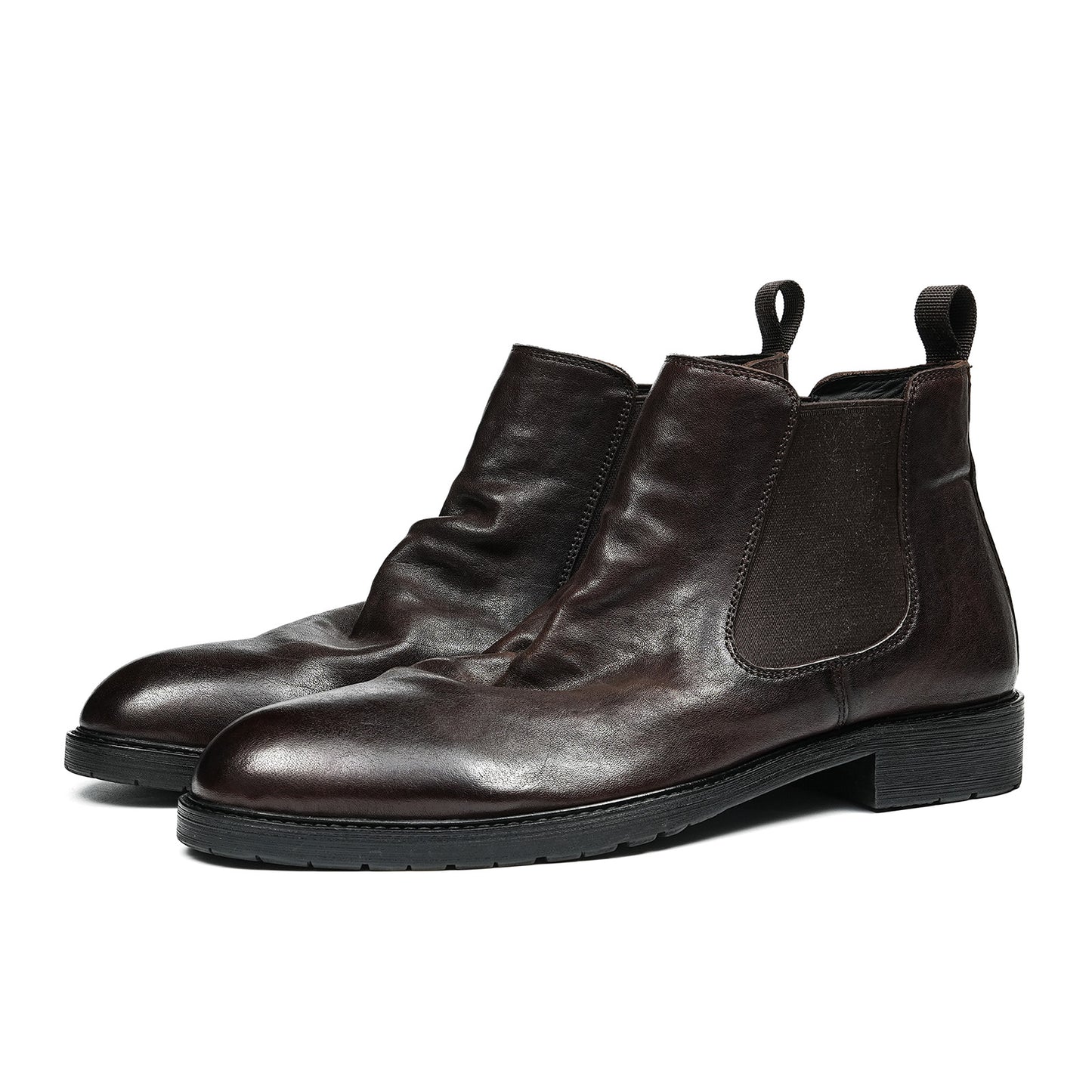Men's Chelsea Boots Distressed | Elastic Side & Pull Tab