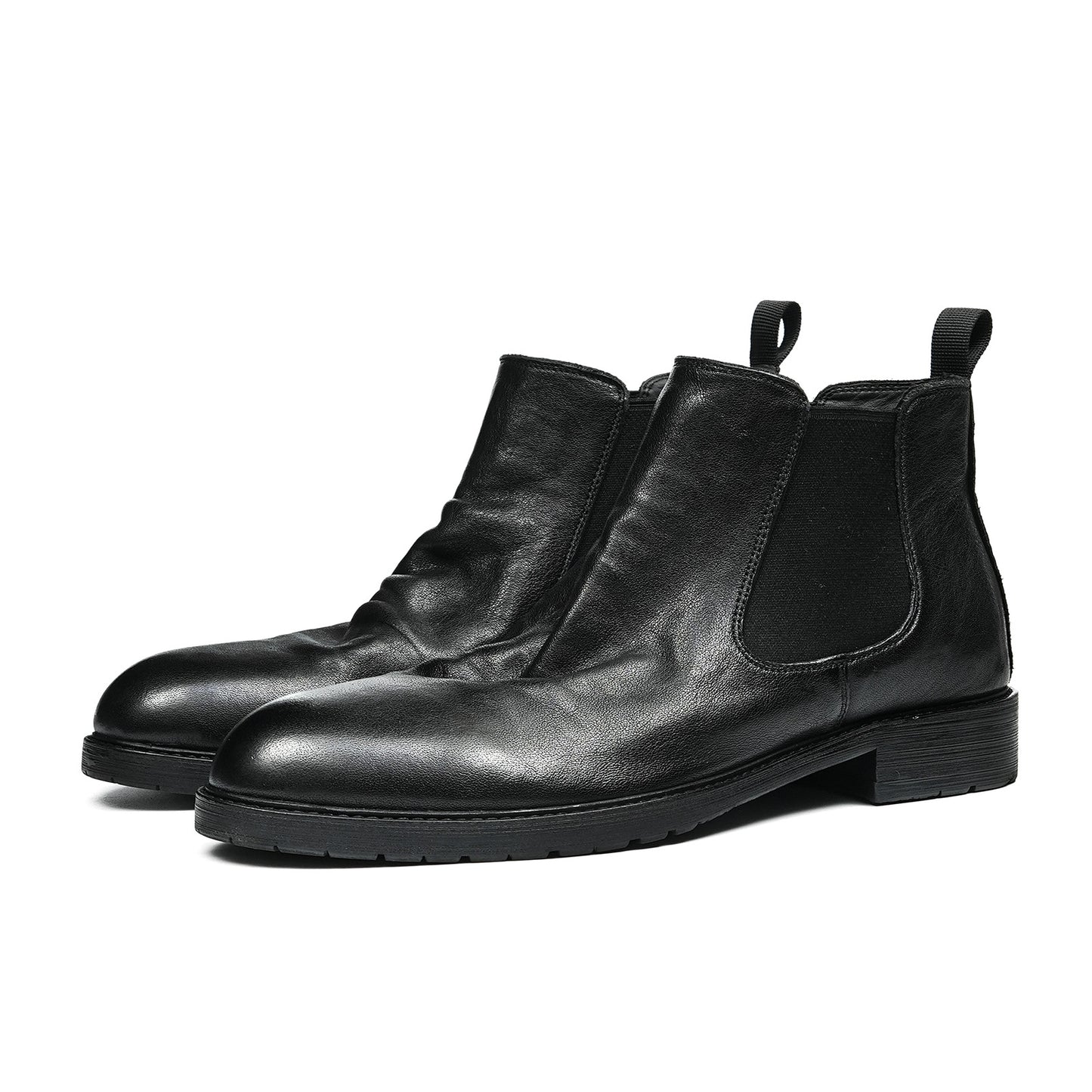 Men's Chelsea Boots Distressed | Elastic Side & Pull Tab
