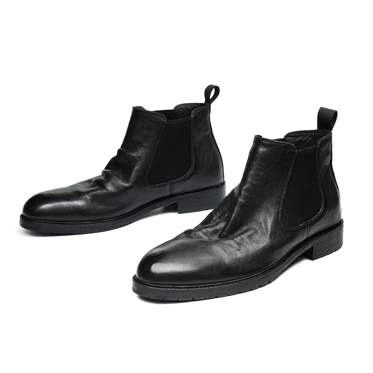 Men's Chelsea Boots Distressed | Elastic Side & Pull Tab