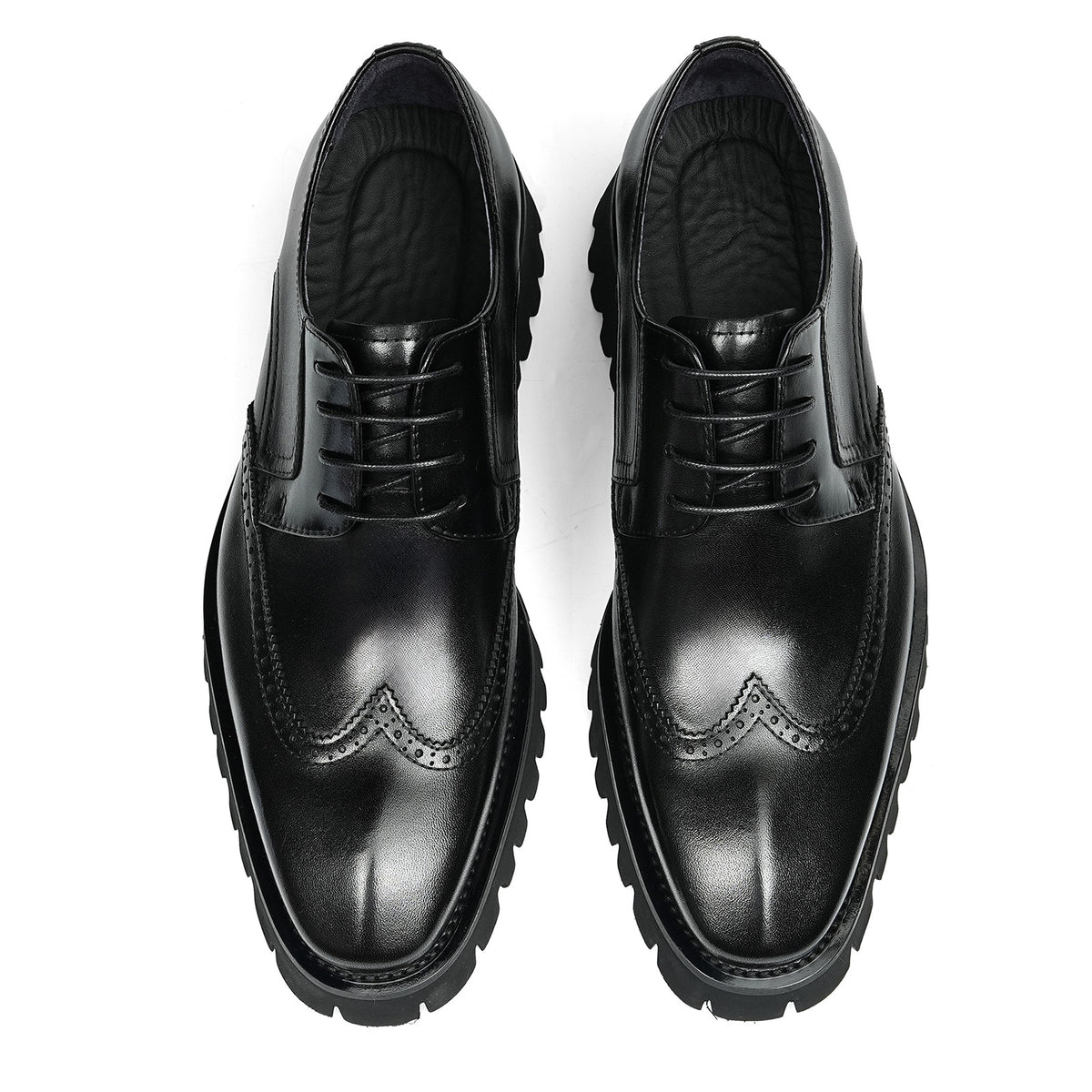 Men's Wingtip Brogue Derby Shoes| with Chunky Lug Sole