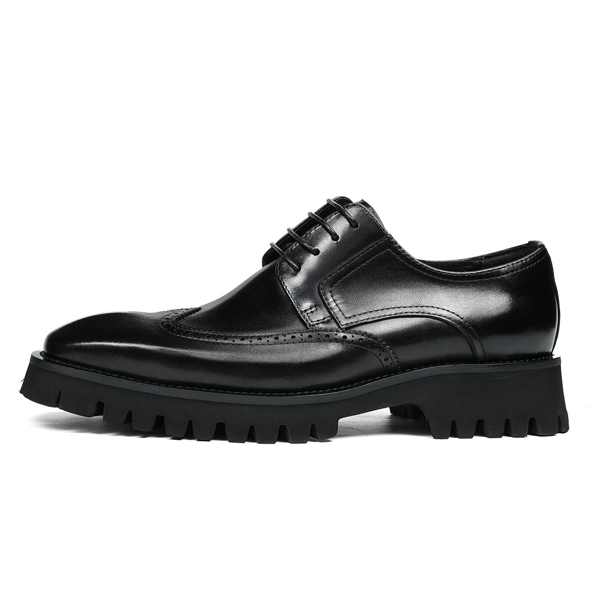 Men's Wingtip Brogue Derby Shoes| with Chunky Lug Sole