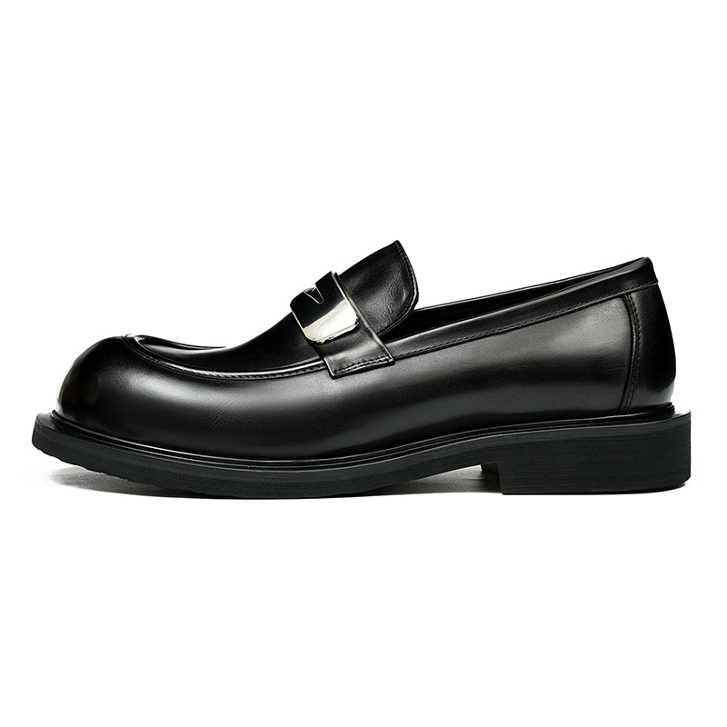 Calfskin Horsebit Loafers Shoes Large Toe