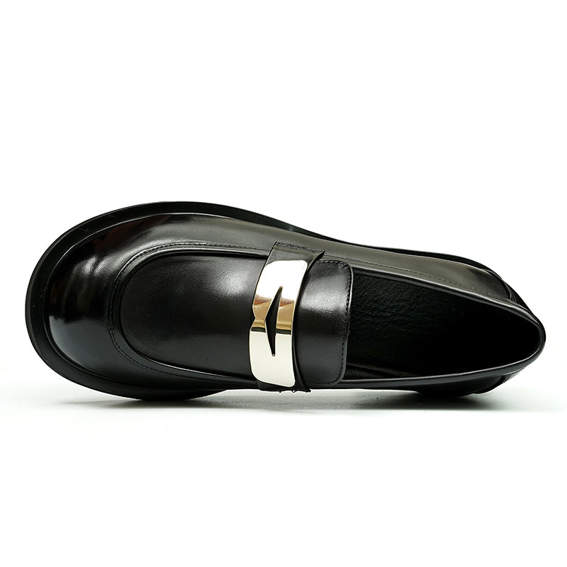 Calfskin Horsebit Loafers Shoes Large Toe