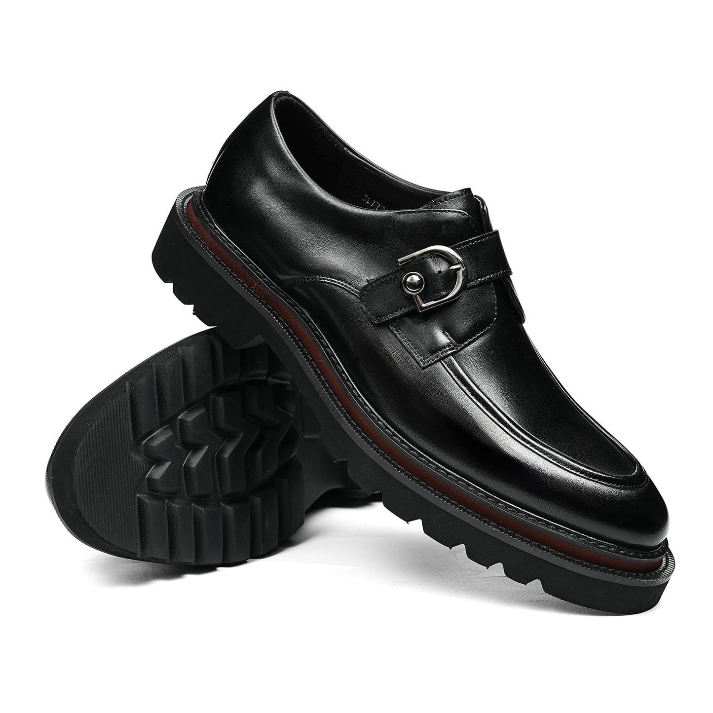 Men's Buckle Strap Monk Shoes | with Chunky Platform