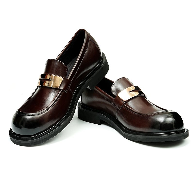 Calfskin Horsebit Loafers Shoes Large Toe