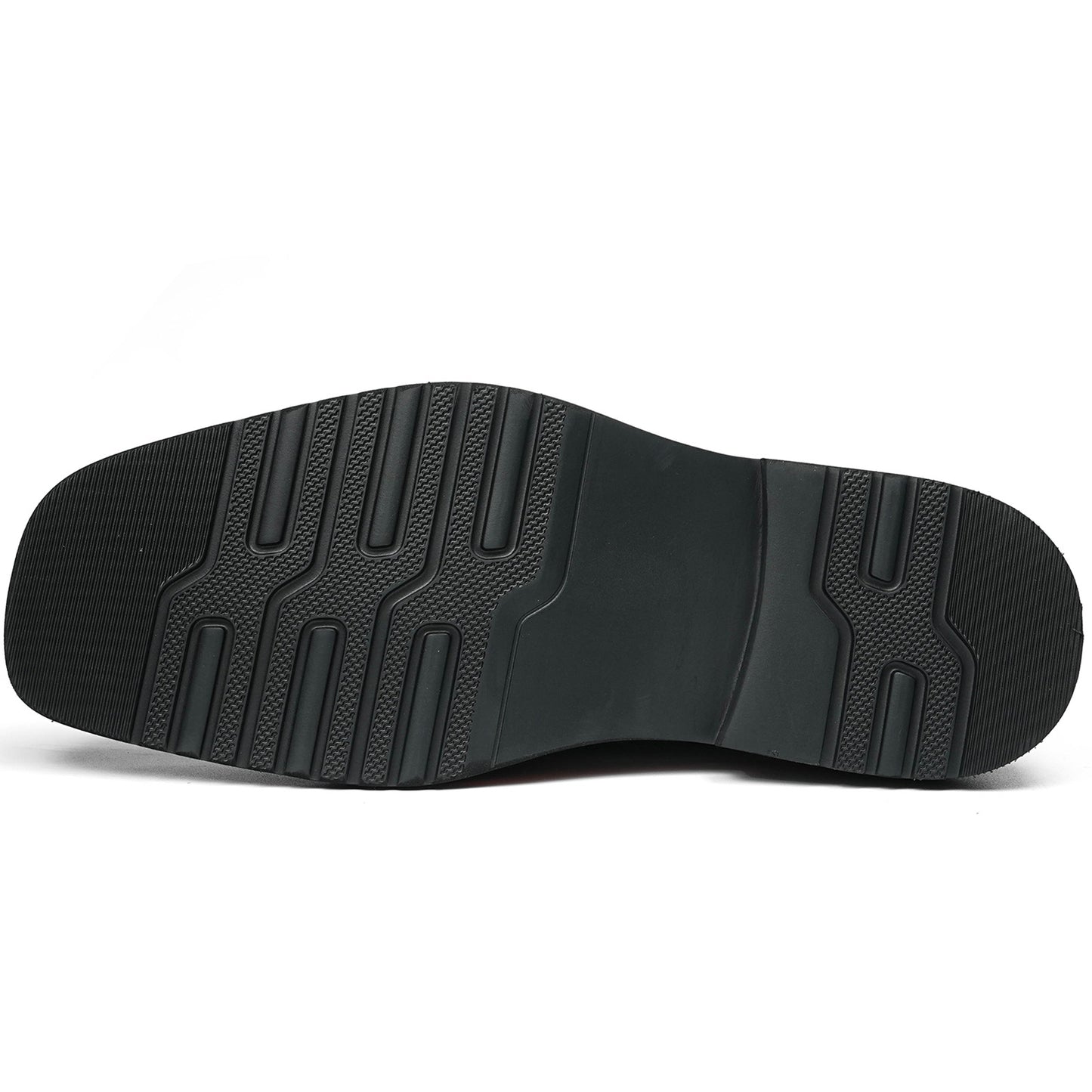 Men's Lace-Up Oxford Shoes with Contrast Sole Accent & Decorative Stitching