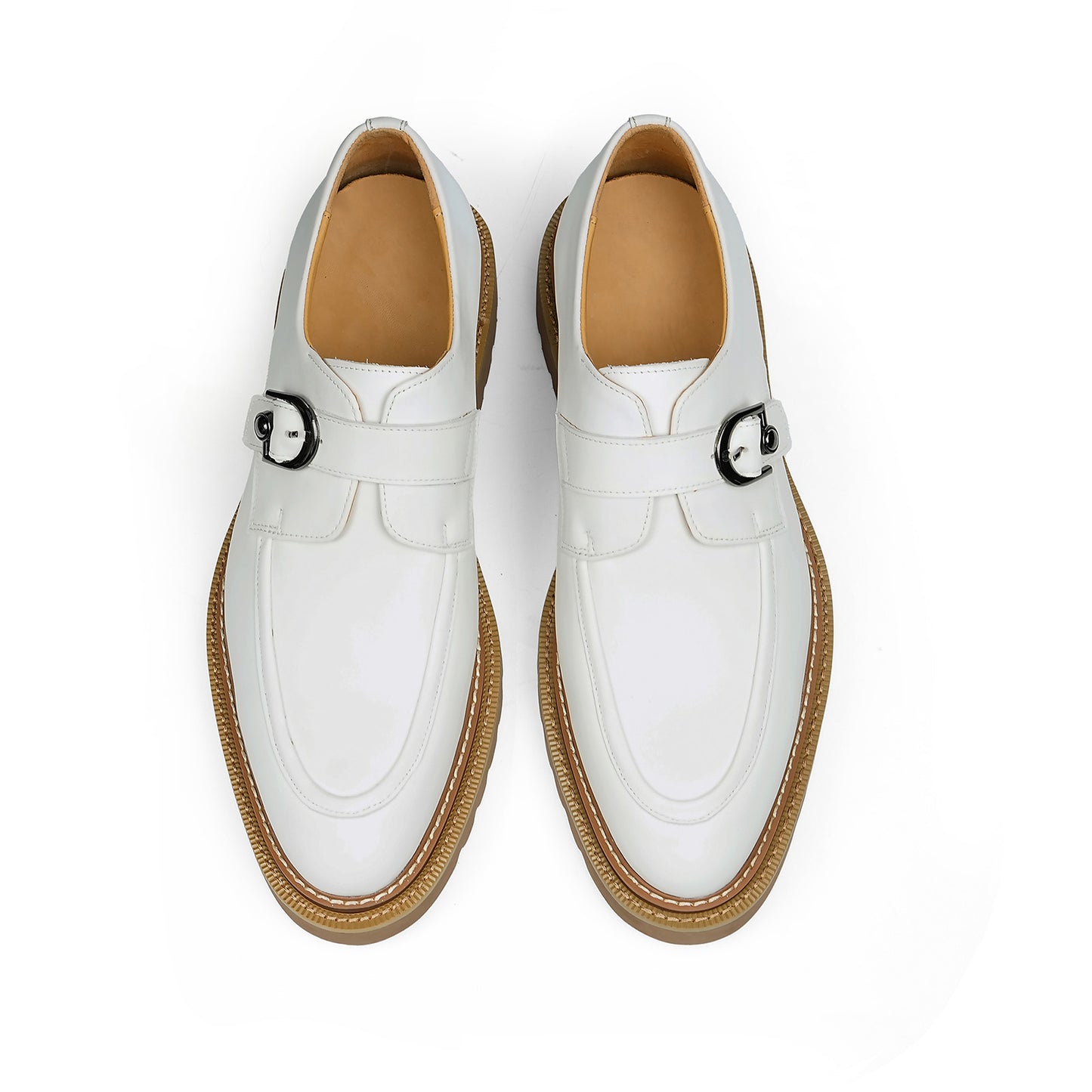 Men's Buckle Strap Monk Shoes | with Chunky Platform