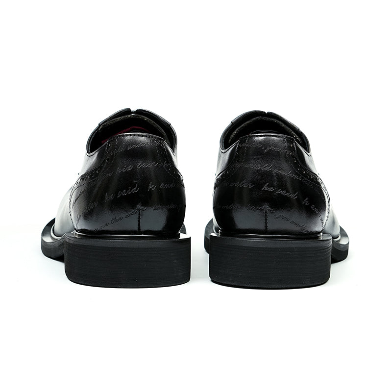 Calf Leather Oxford Shoes for Men Large Toe