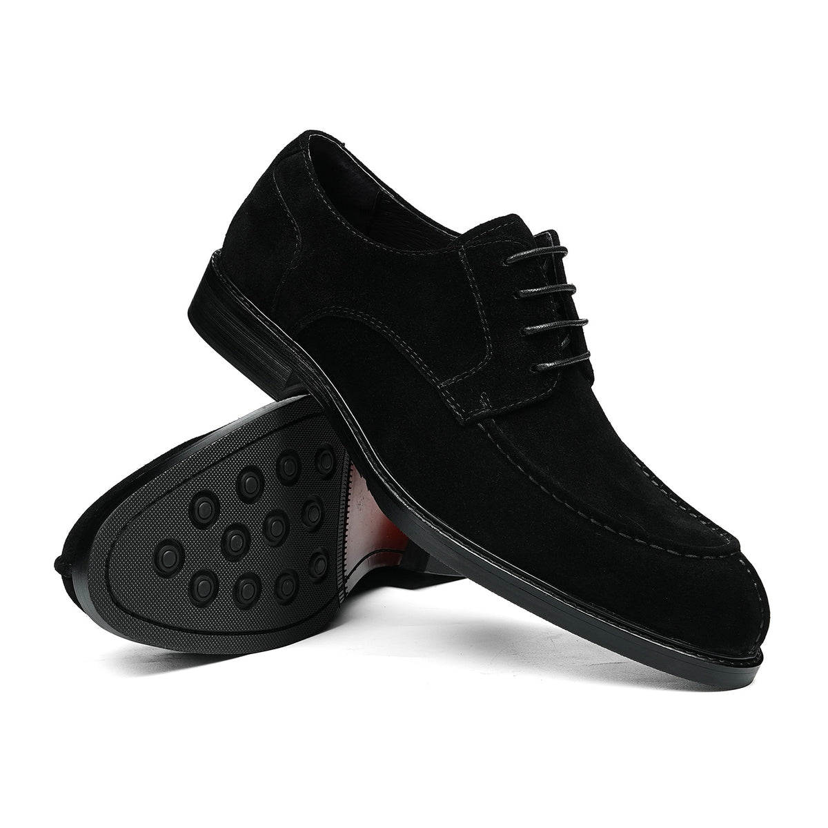 Men's Suede Derby Shoes | Contrast Sole and Classic Lacing