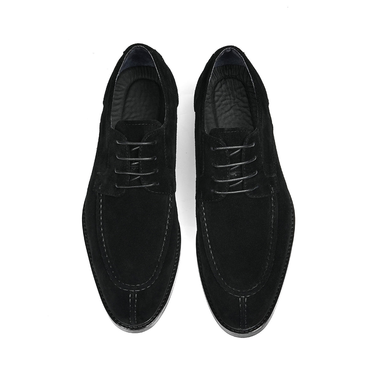 Men's Suede Derby Shoes | Contrast Sole and Classic Lacing