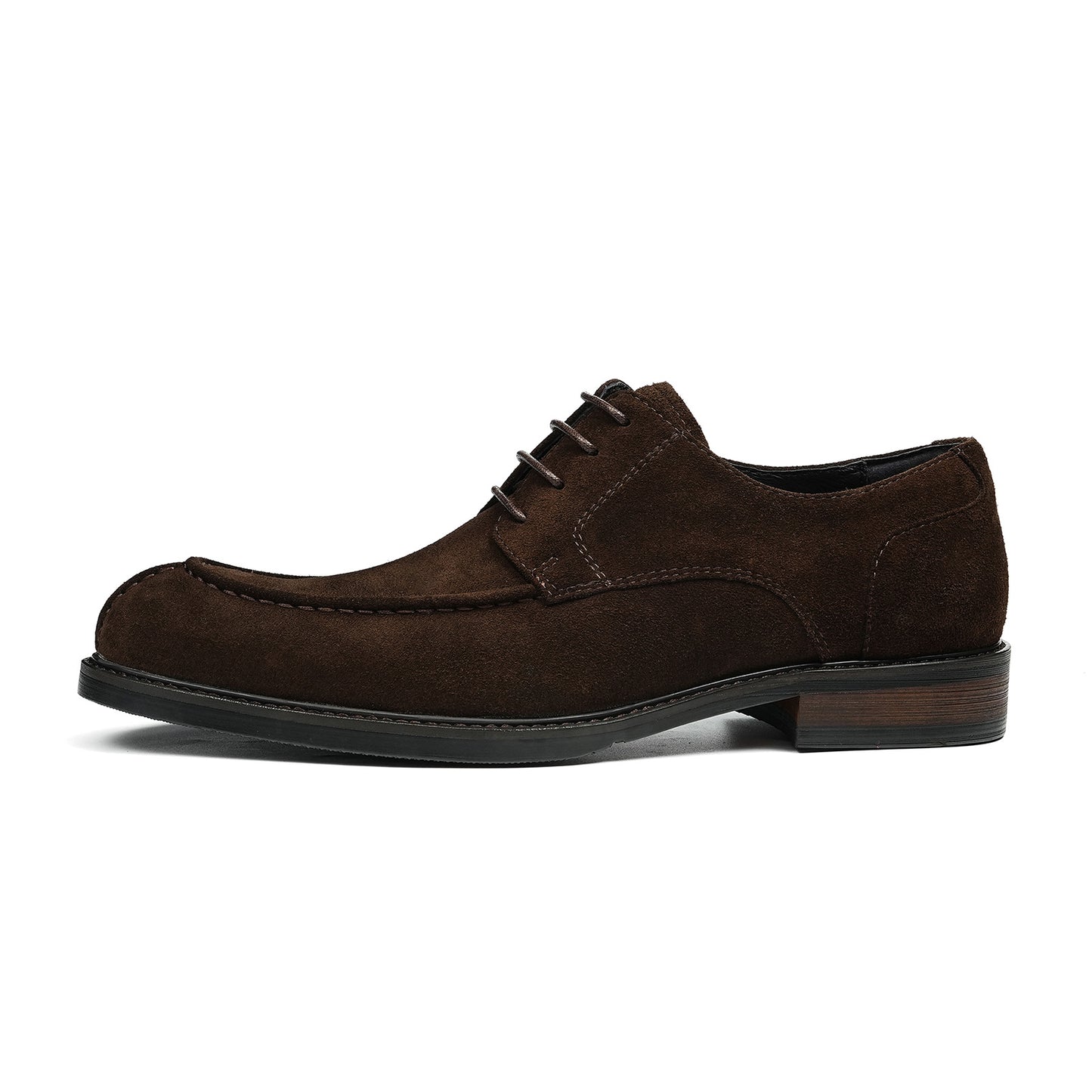 Men's Suede Derby Shoes | Contrast Sole and Classic Lacing