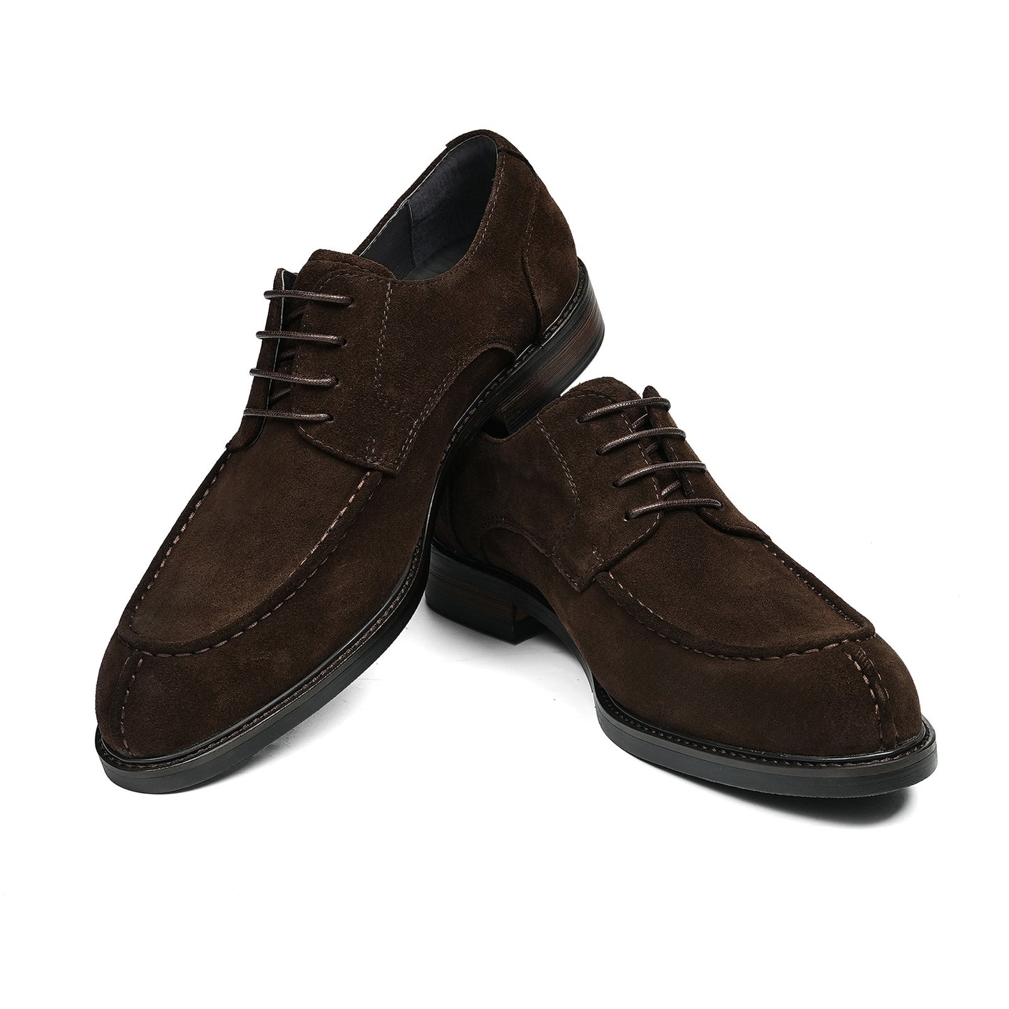 Men's Suede Derby Shoes | Contrast Sole and Classic Lacing