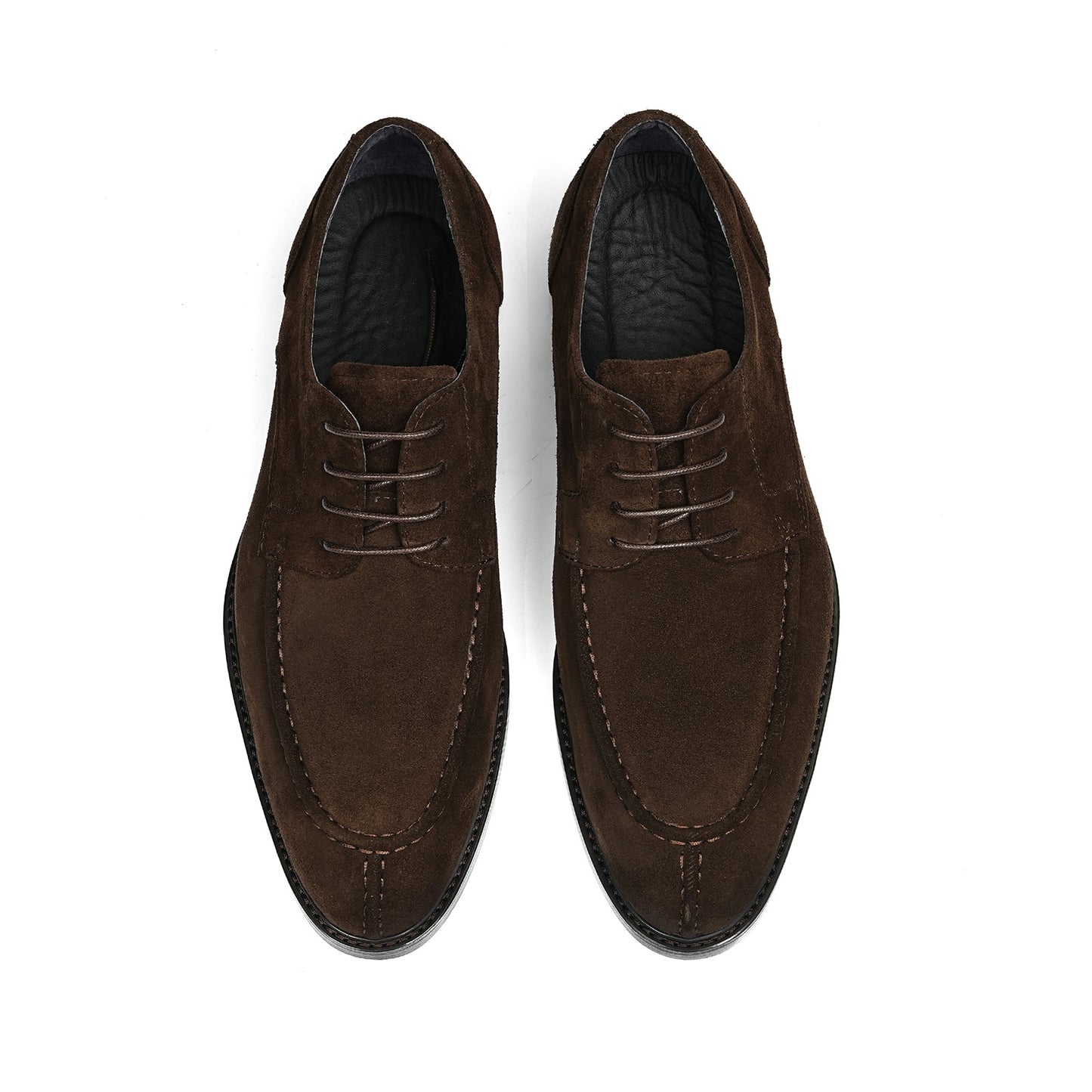 Men's Suede Derby Shoes | Contrast Sole and Classic Lacing