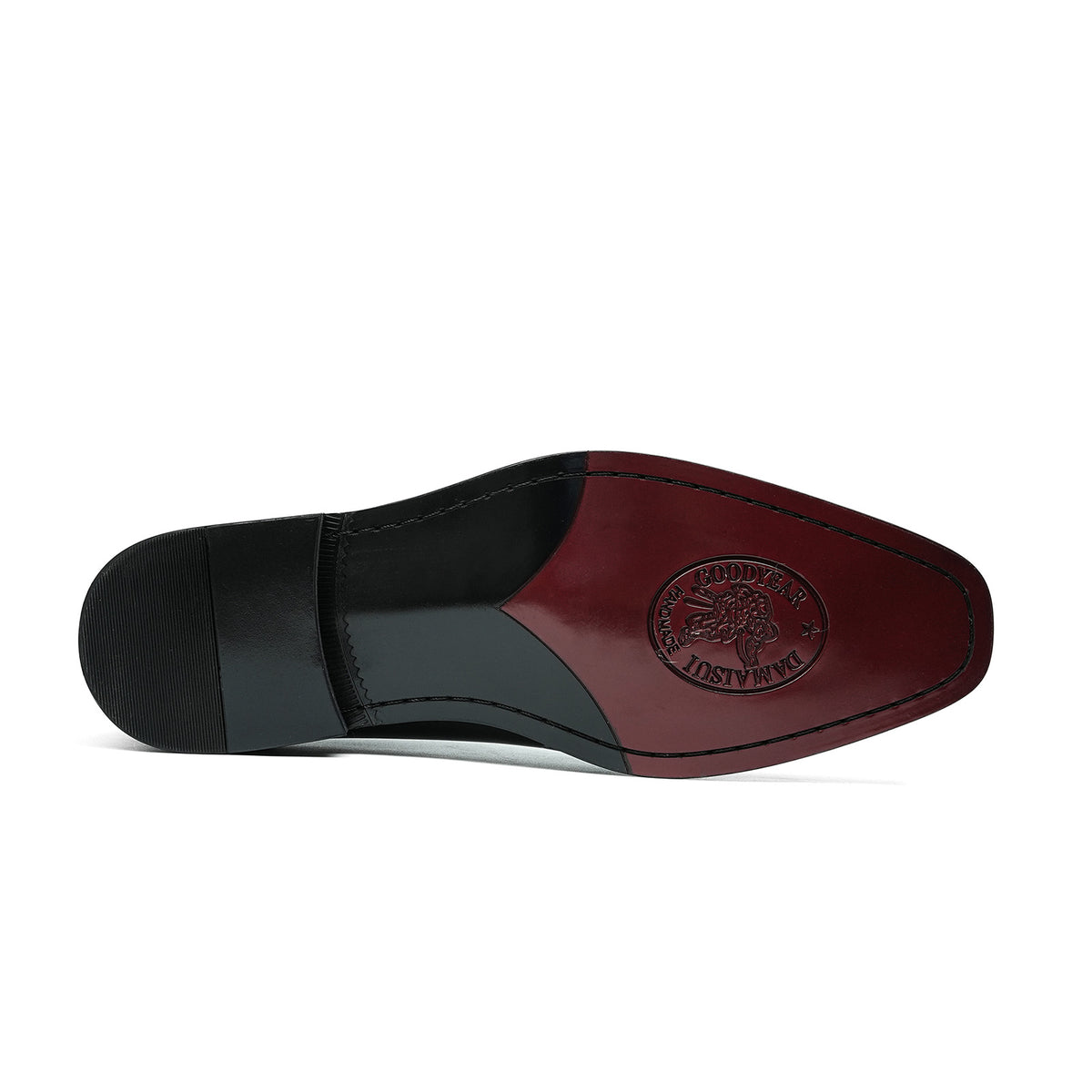 Men's Cap Toe Sleek Square Toe Oxford Shoes | with Glossy Finish & Low Heel