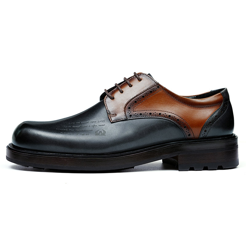 Derby Shoes for Men Patchwork