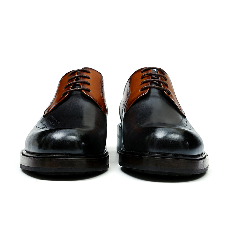 Derby Shoes for Men Patchwork