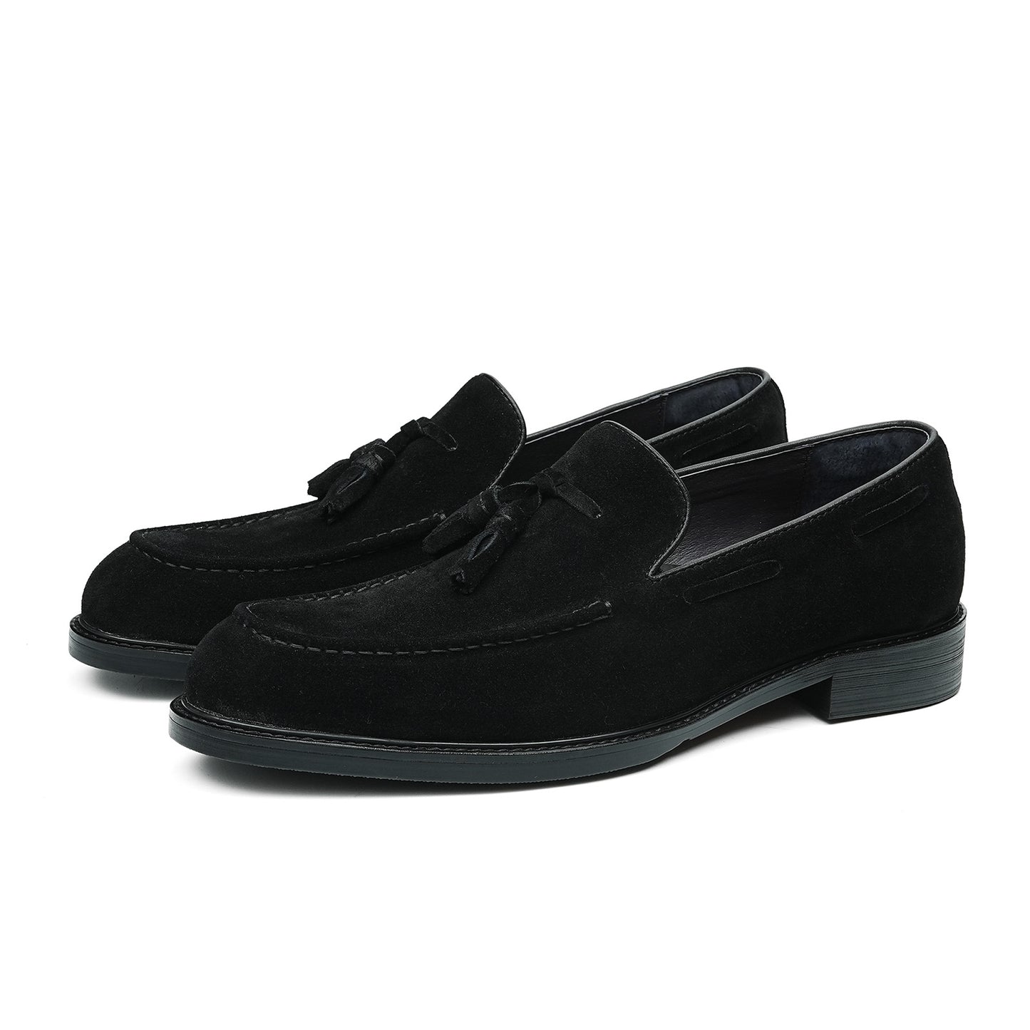 Men's Tassel Loafers| with Rubber Sole & Moc-Toe Styling