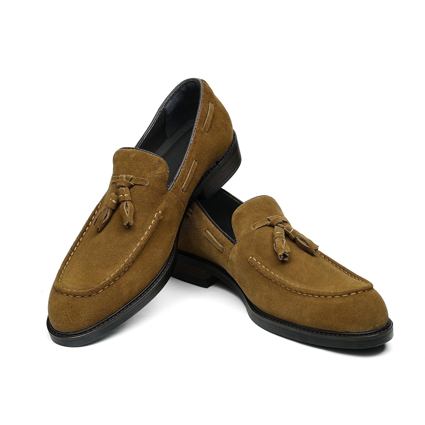 Men's Tassel Loafers| with Rubber Sole & Moc-Toe Styling