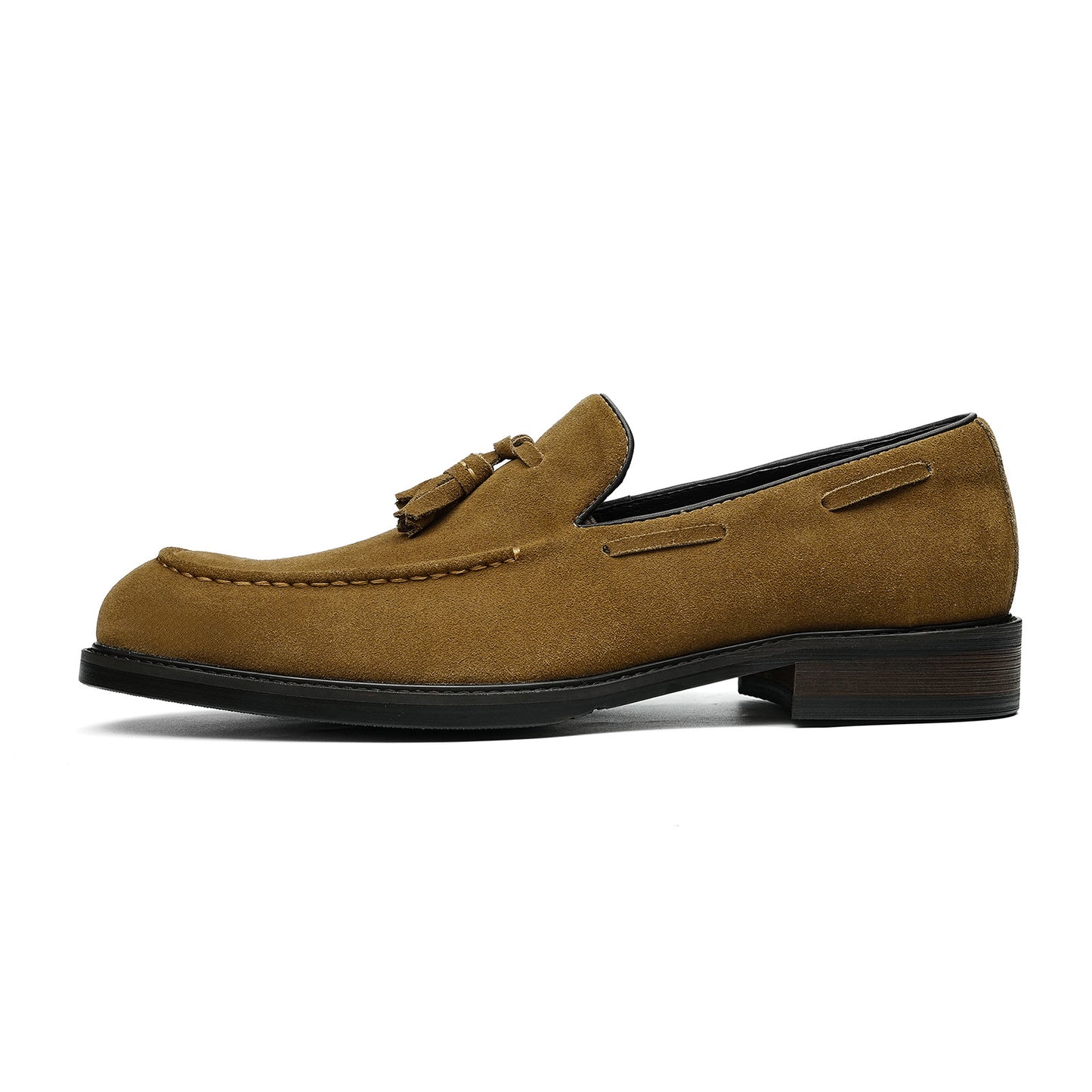 Men's Tassel Loafers| with Rubber Sole & Moc-Toe Styling