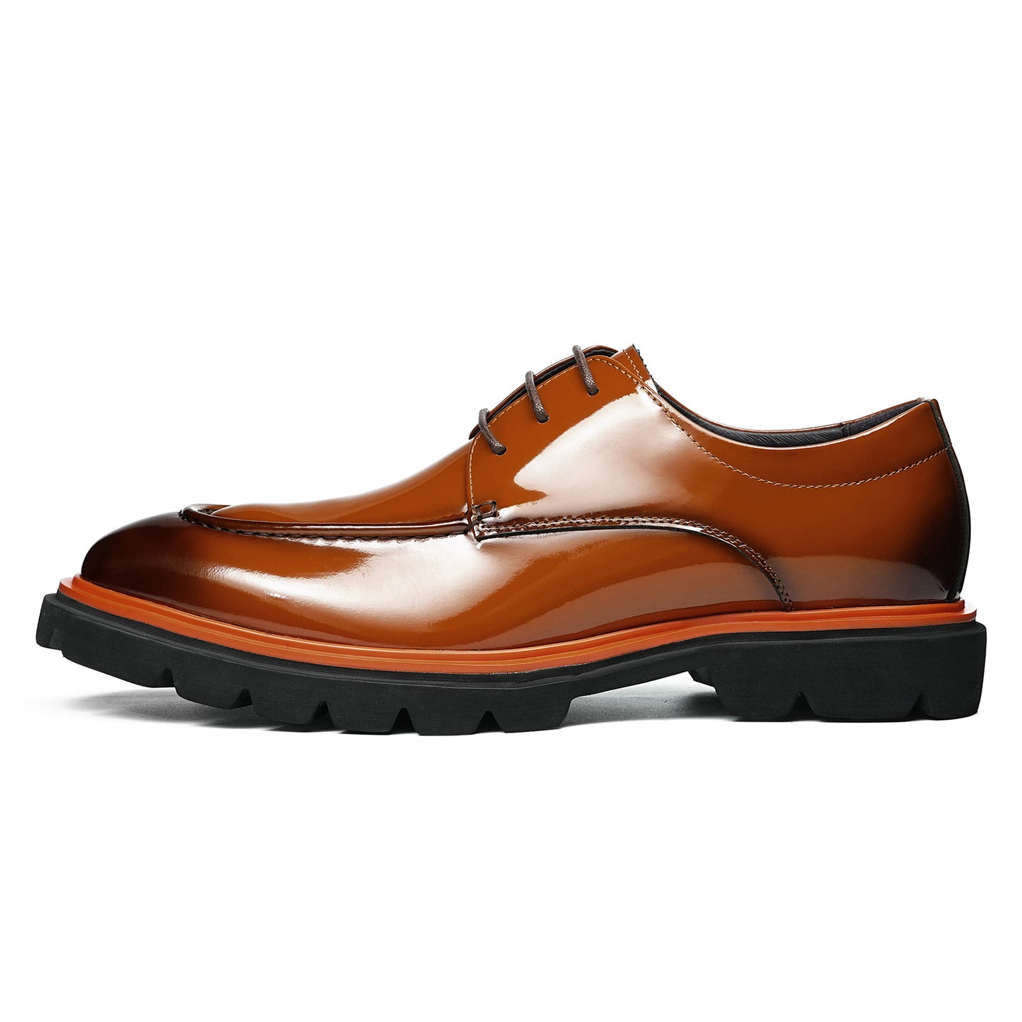 Men's Derby Shoes: Polished Finish & Chunky Sole
