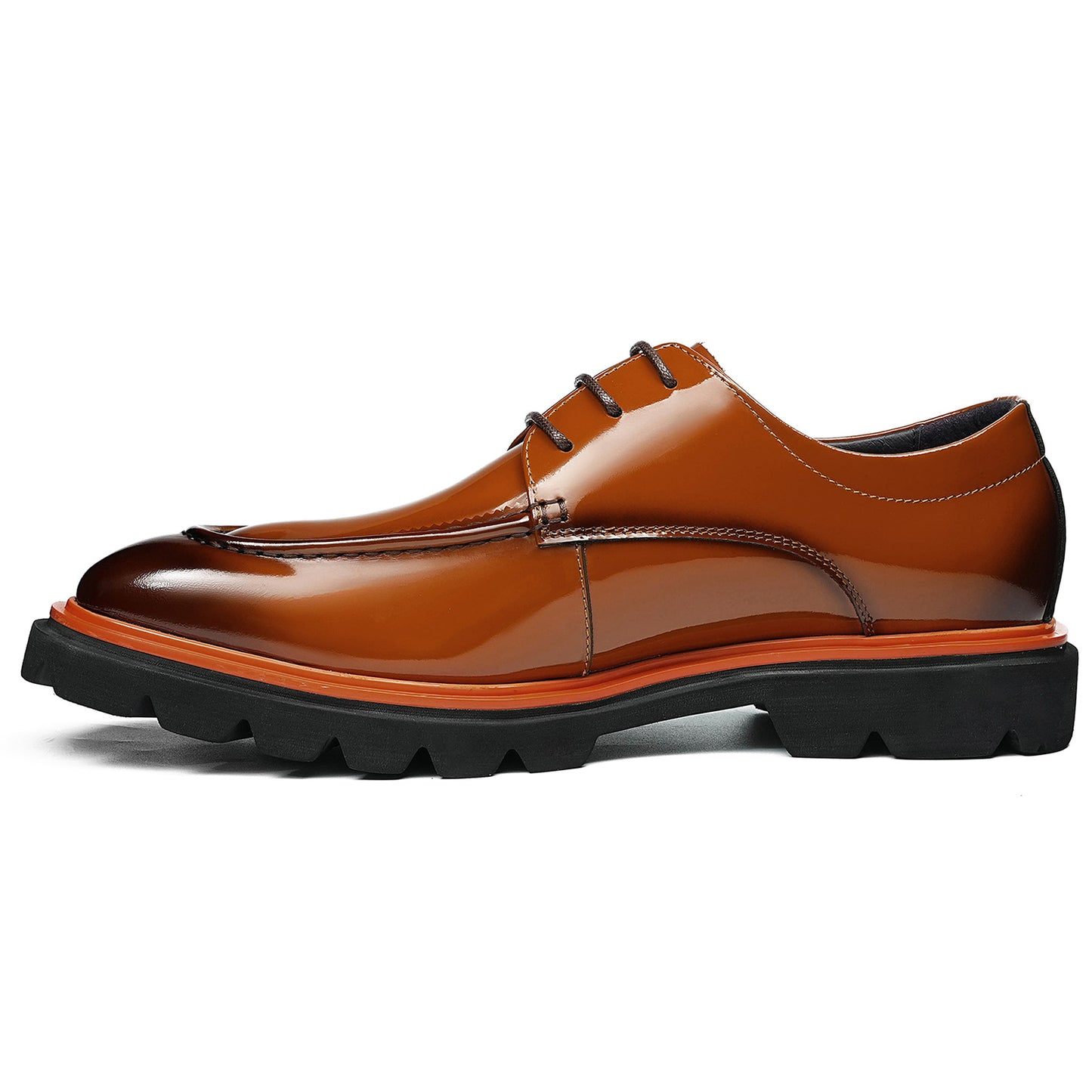 Men's Derby Shoes: Polished Finish & Chunky Sole