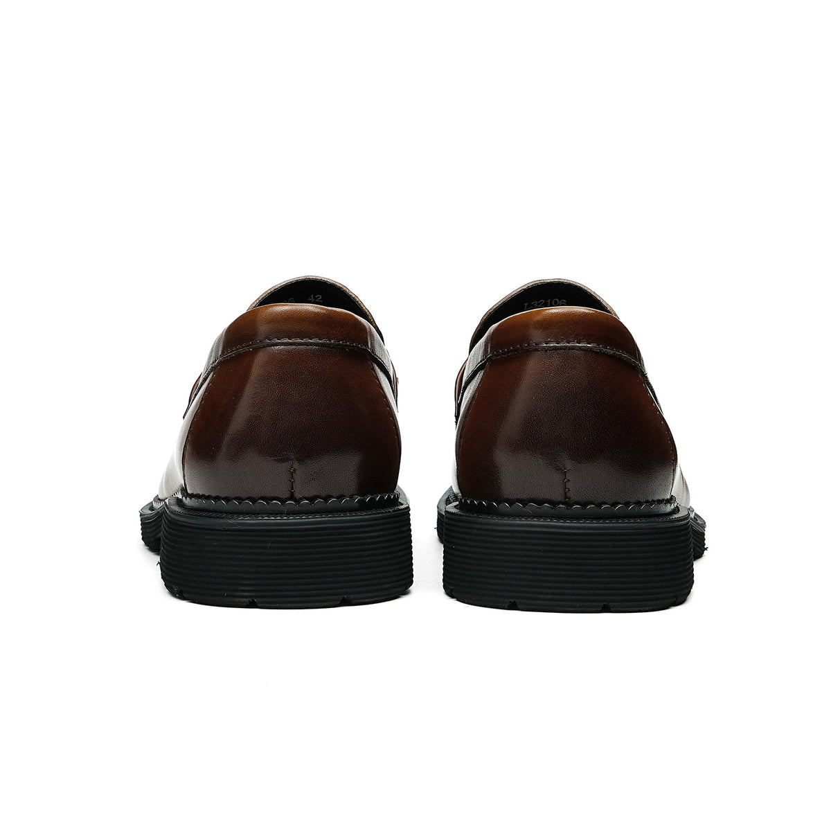 Men's Metal Bit Loafers| with Thick Sole & Moc-Toe Design