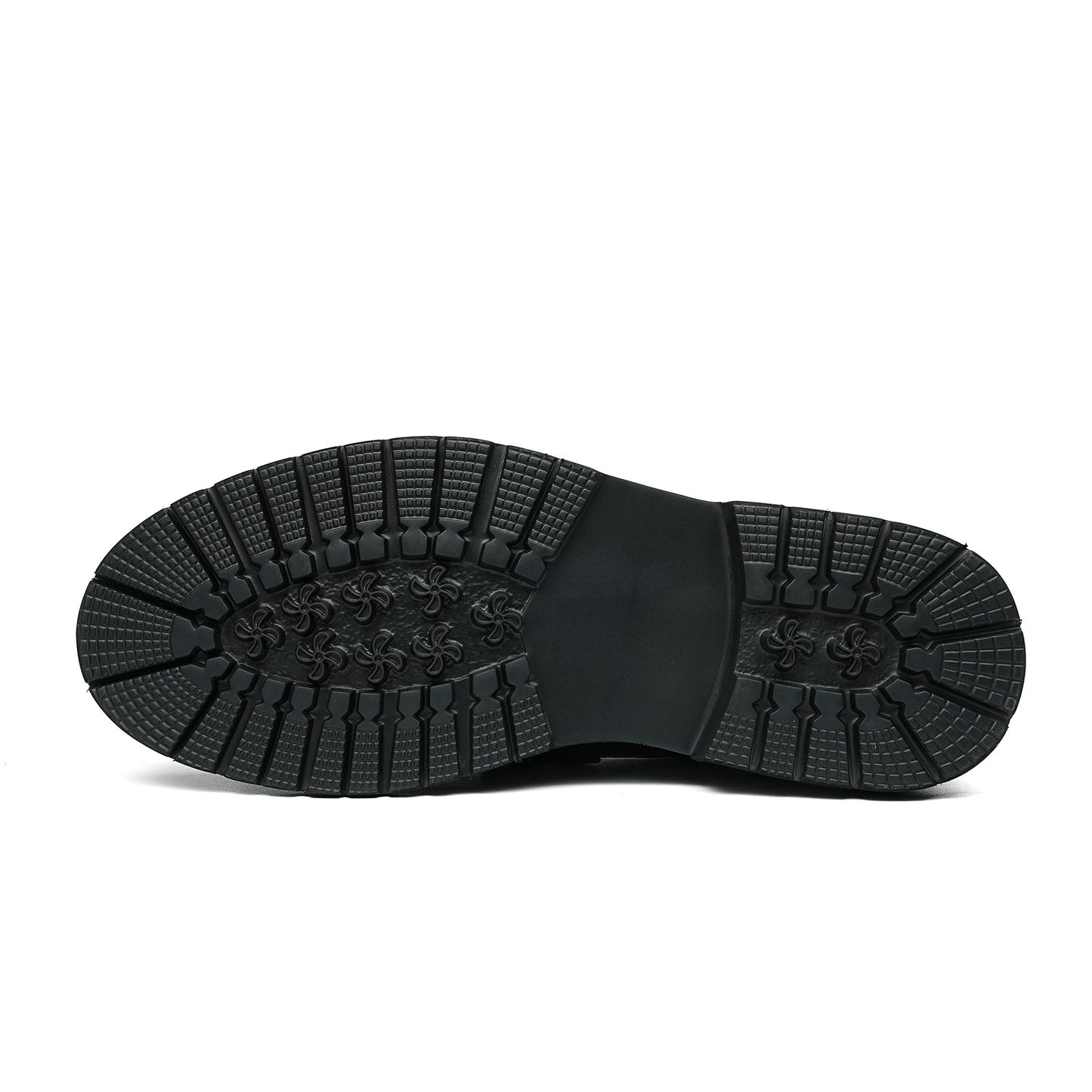 Men's Metal Bit Loafers| with Thick Sole & Moc-Toe Design