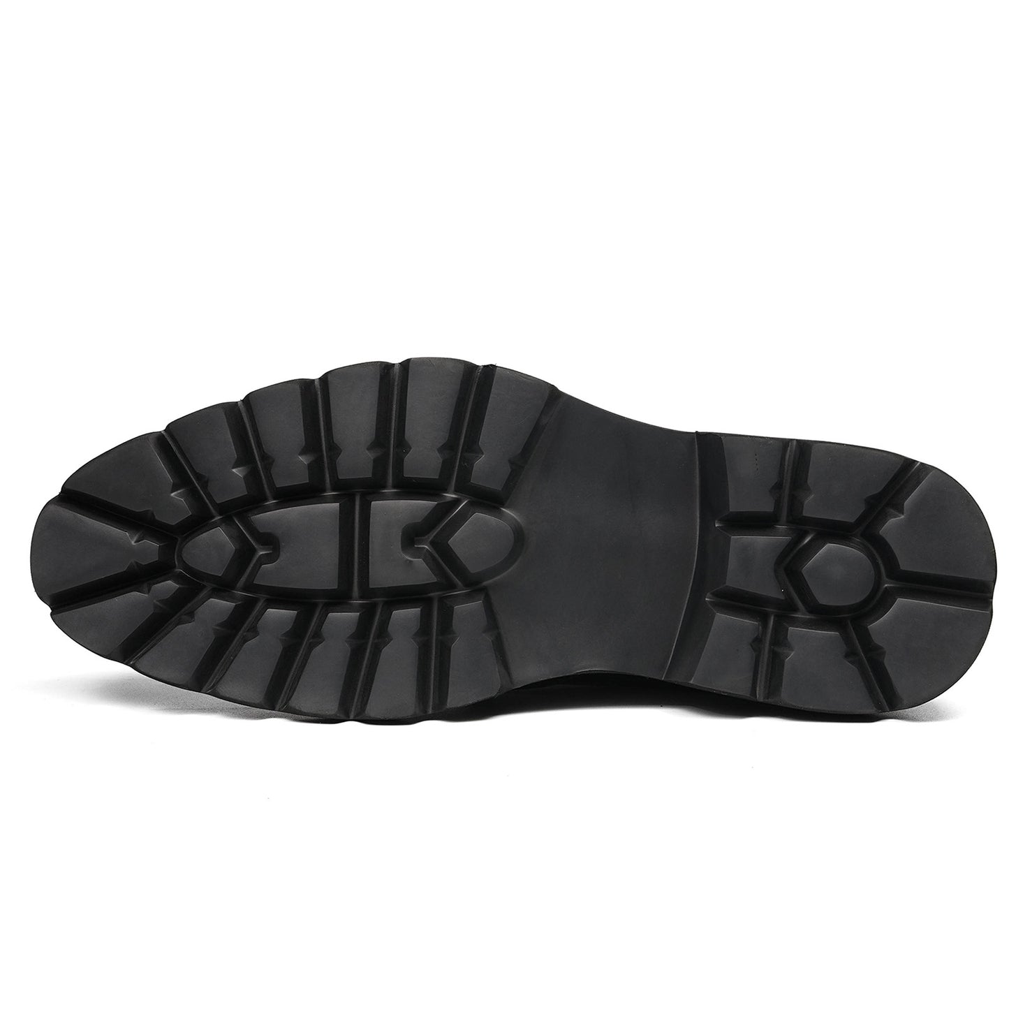 Men's Double Monk Strap Dress Shoes with Square Toe & Contrast Sole