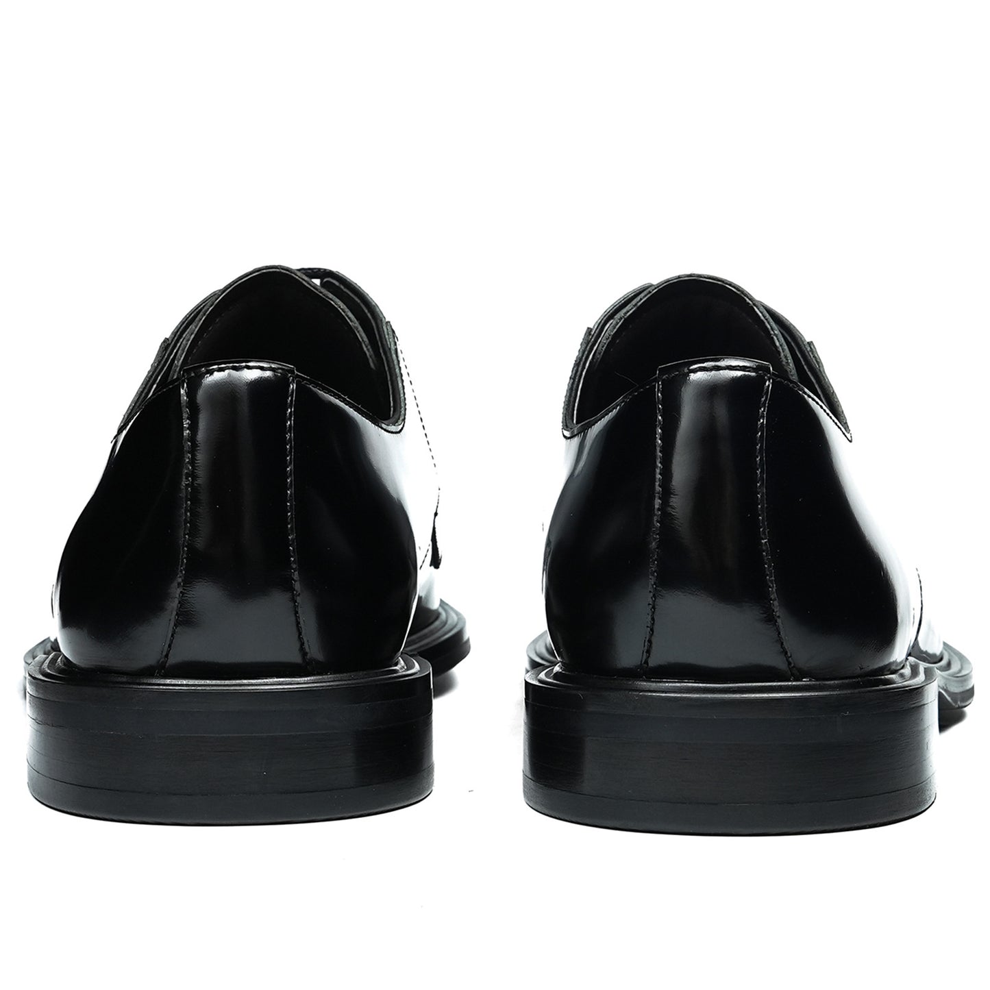 Men's Elegant Derby Shoes with Sleek Profile & High-Shine Finish