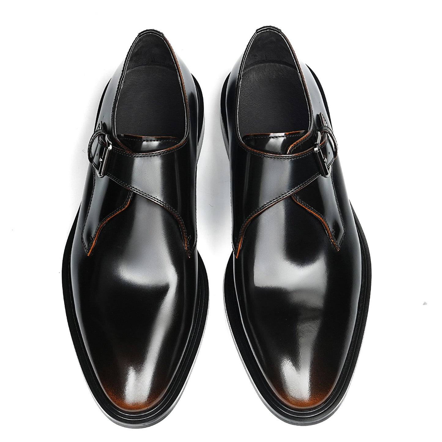Men's Single Monk Strap Dress Shoes with Refined Buckle Detail